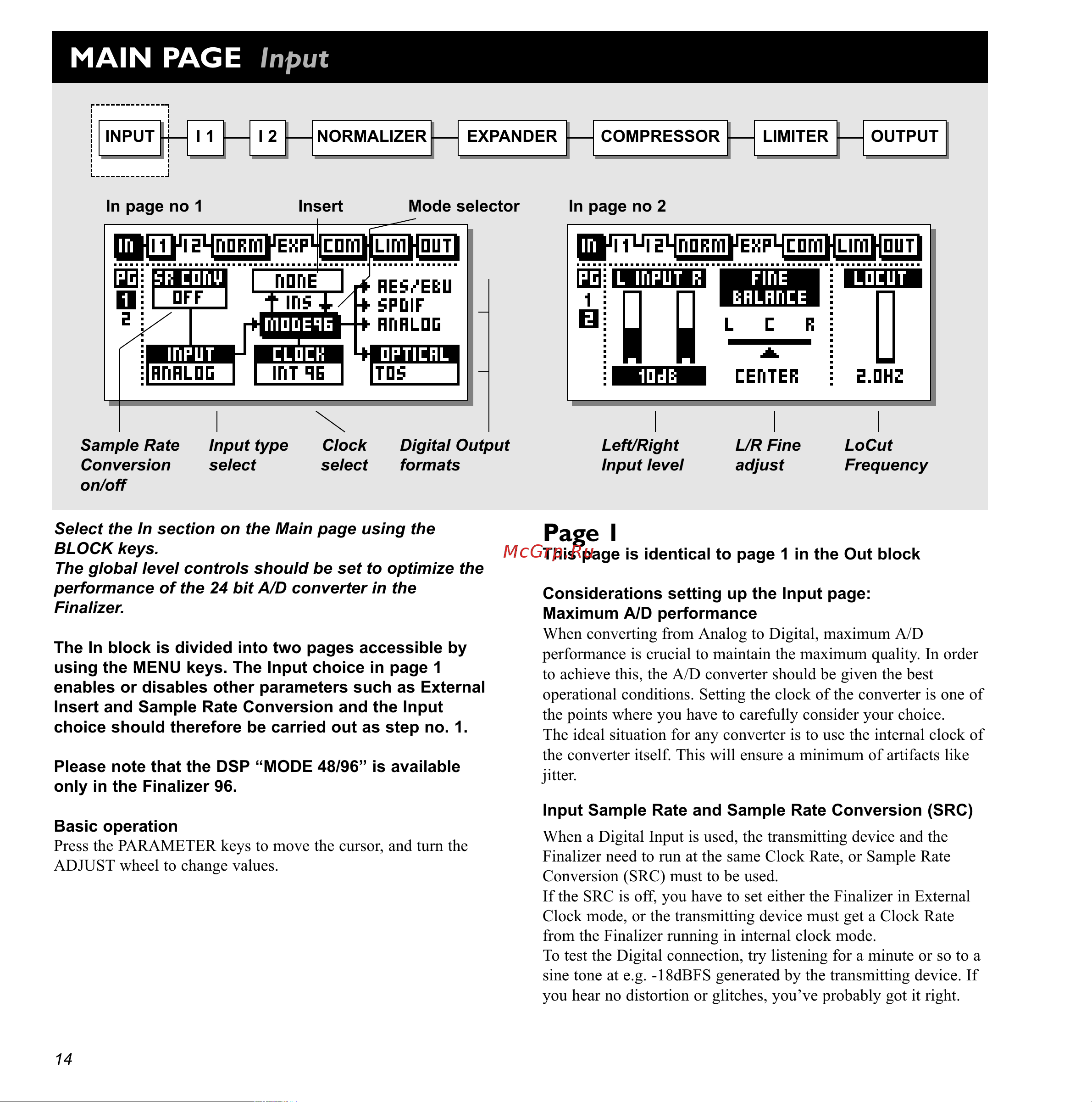 Tc Electronic Finalizer 96K [14/56] Main page input