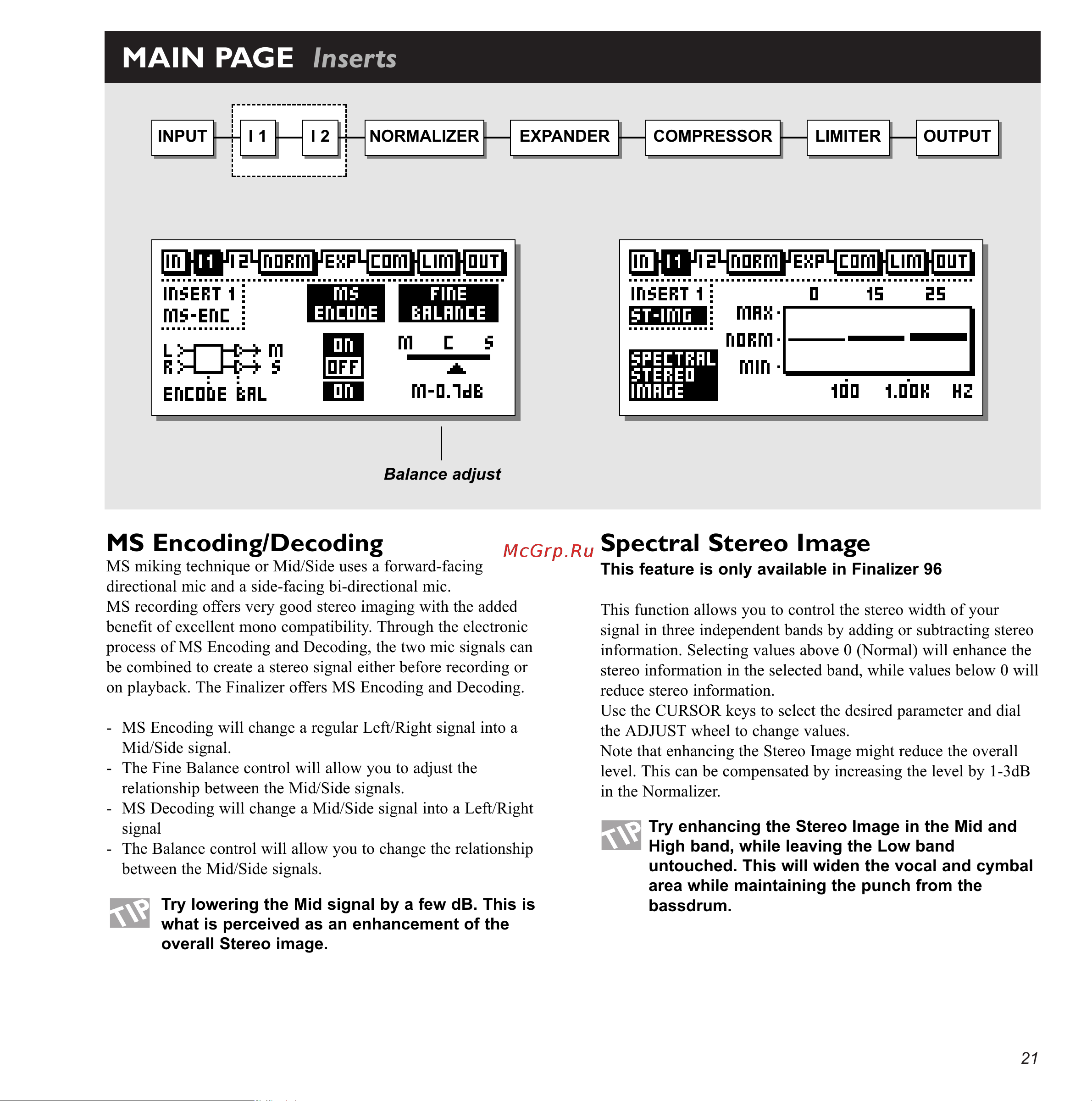 Tc Electronic Finalizer 96K [21/56] Main page inserts