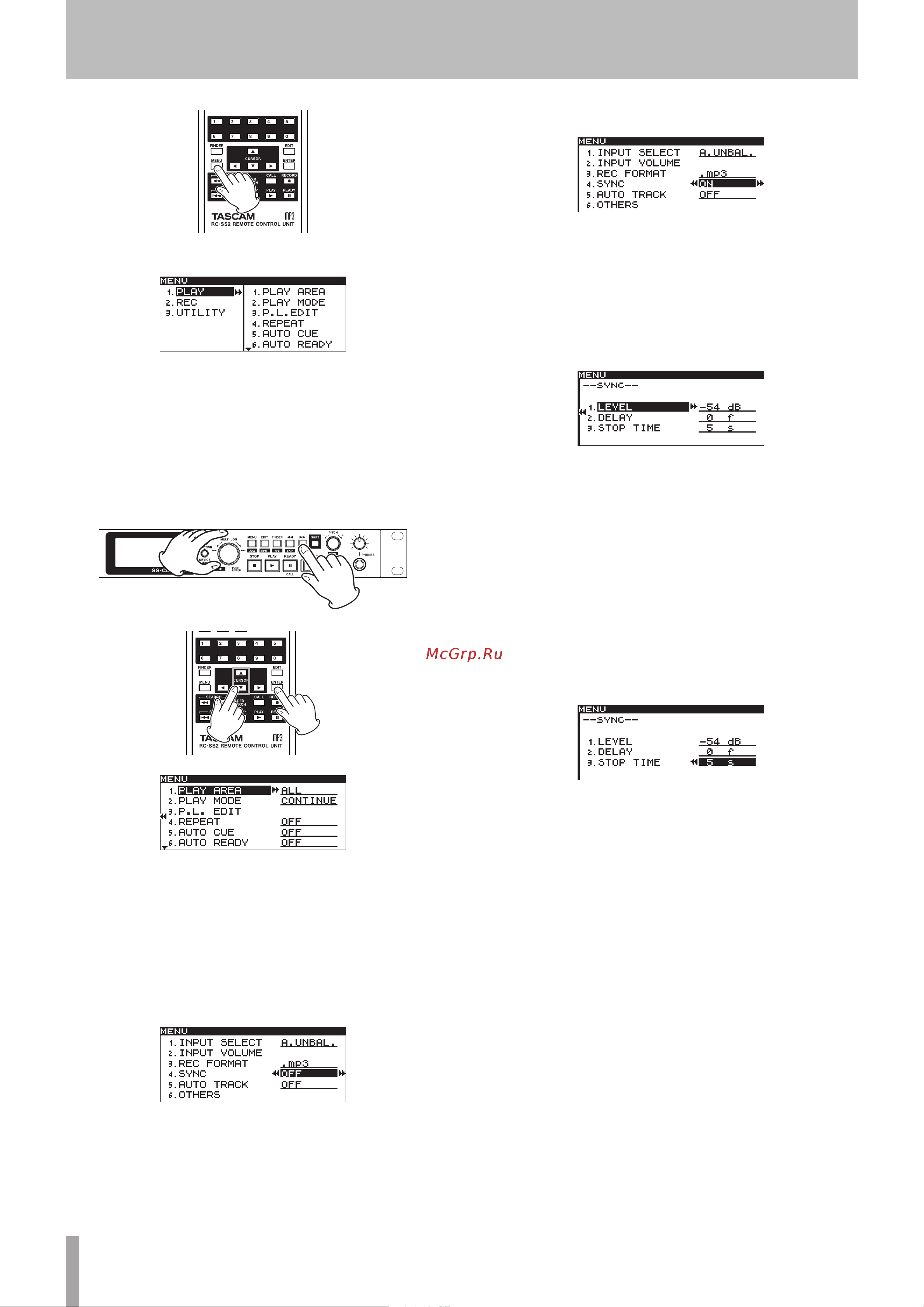Tascam SS-R200 [22/84] Names and functions of parts