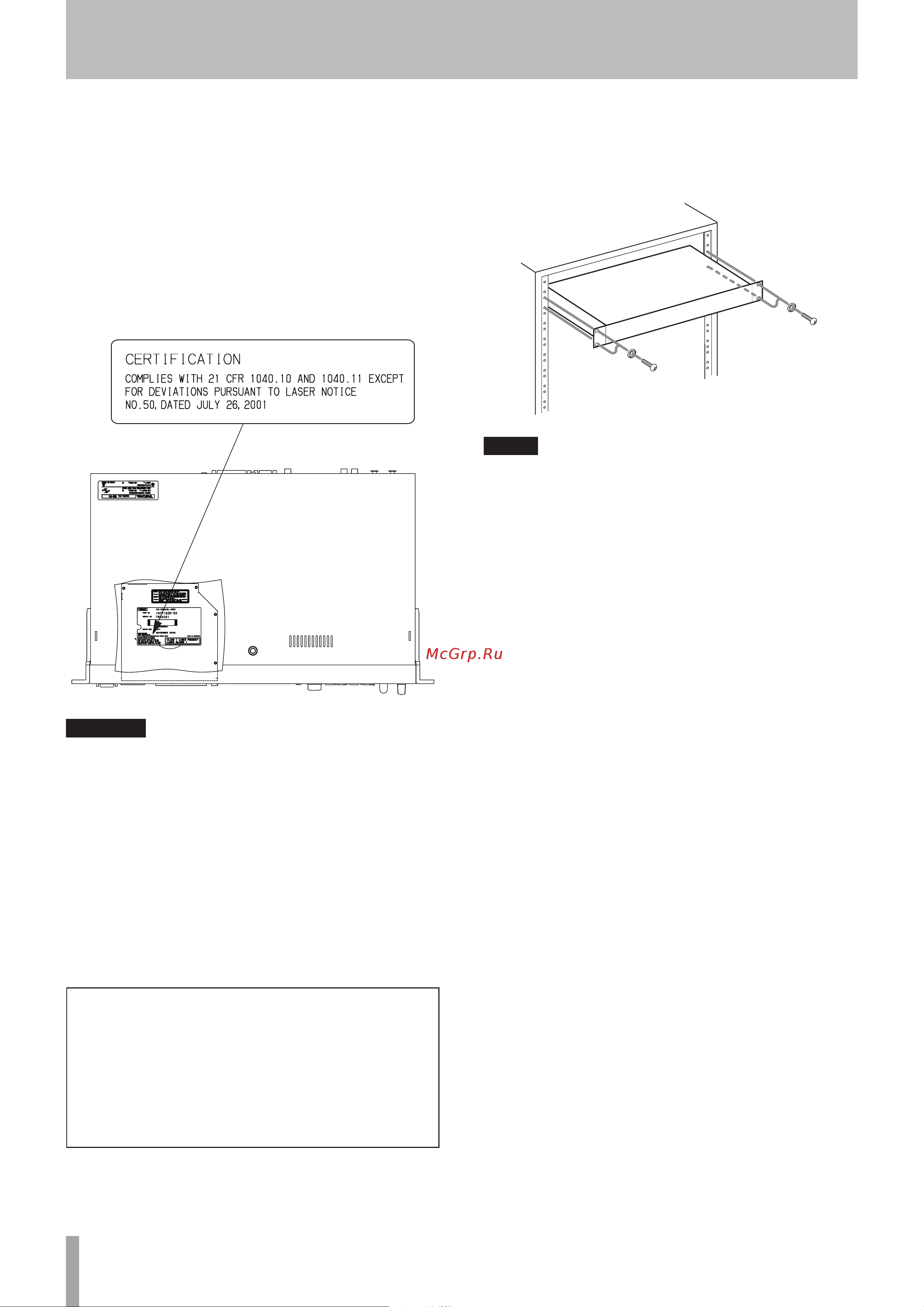 Tascam SS-R200 [4/84] Safety information