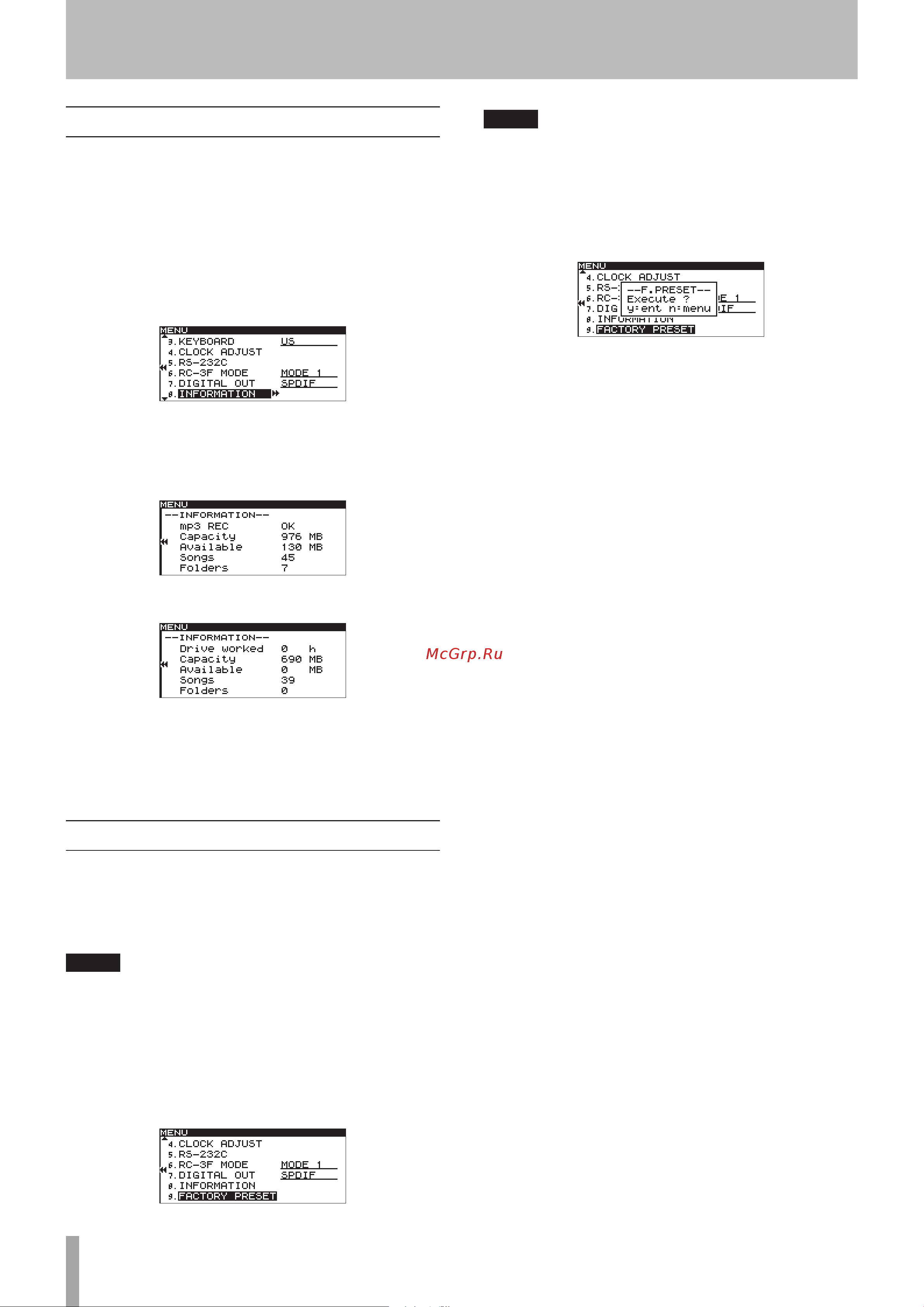 Tascam SS-R200 [72/84] Other settings and media information