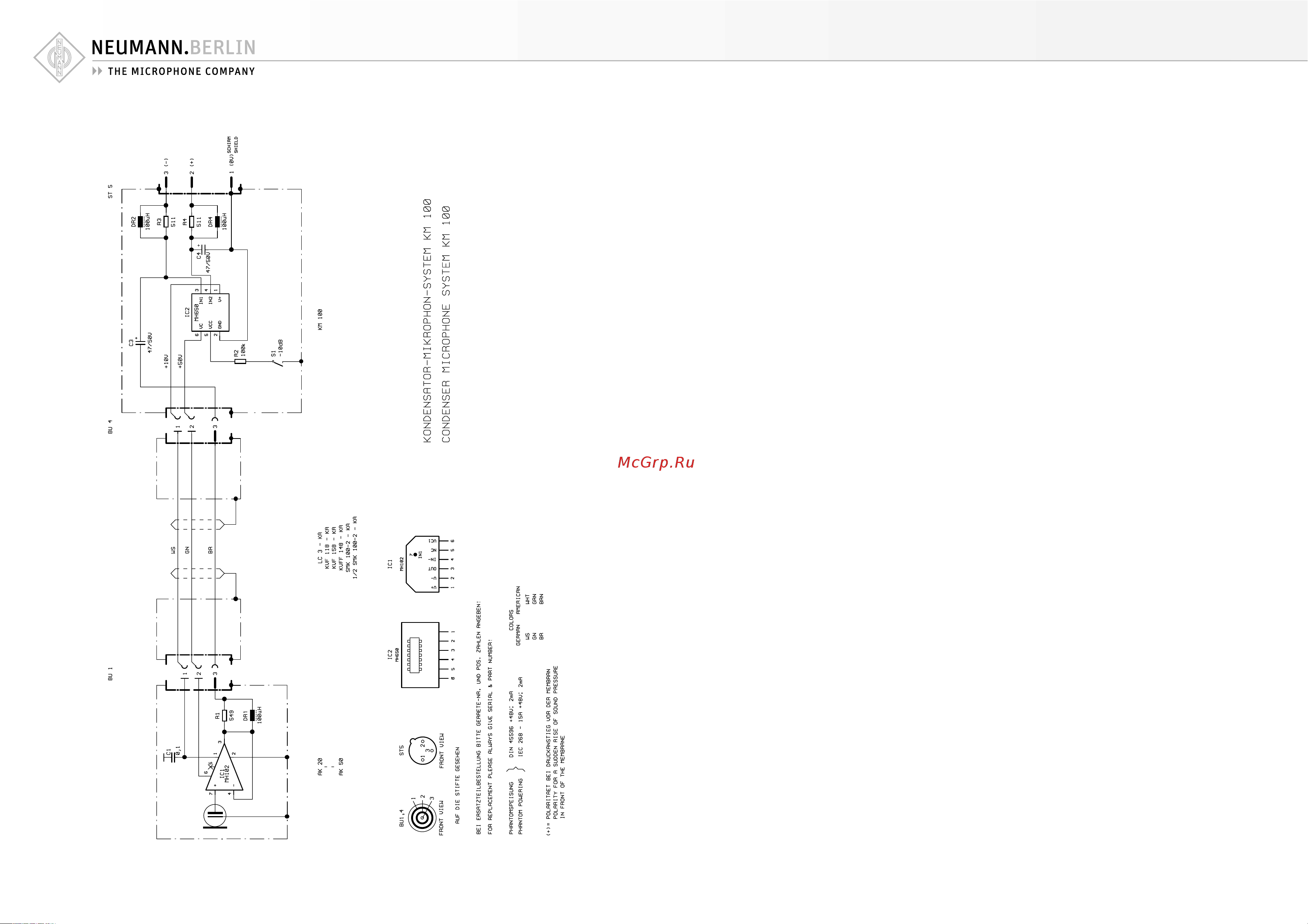 NEUMANN KM 120 [8/17] Km 100