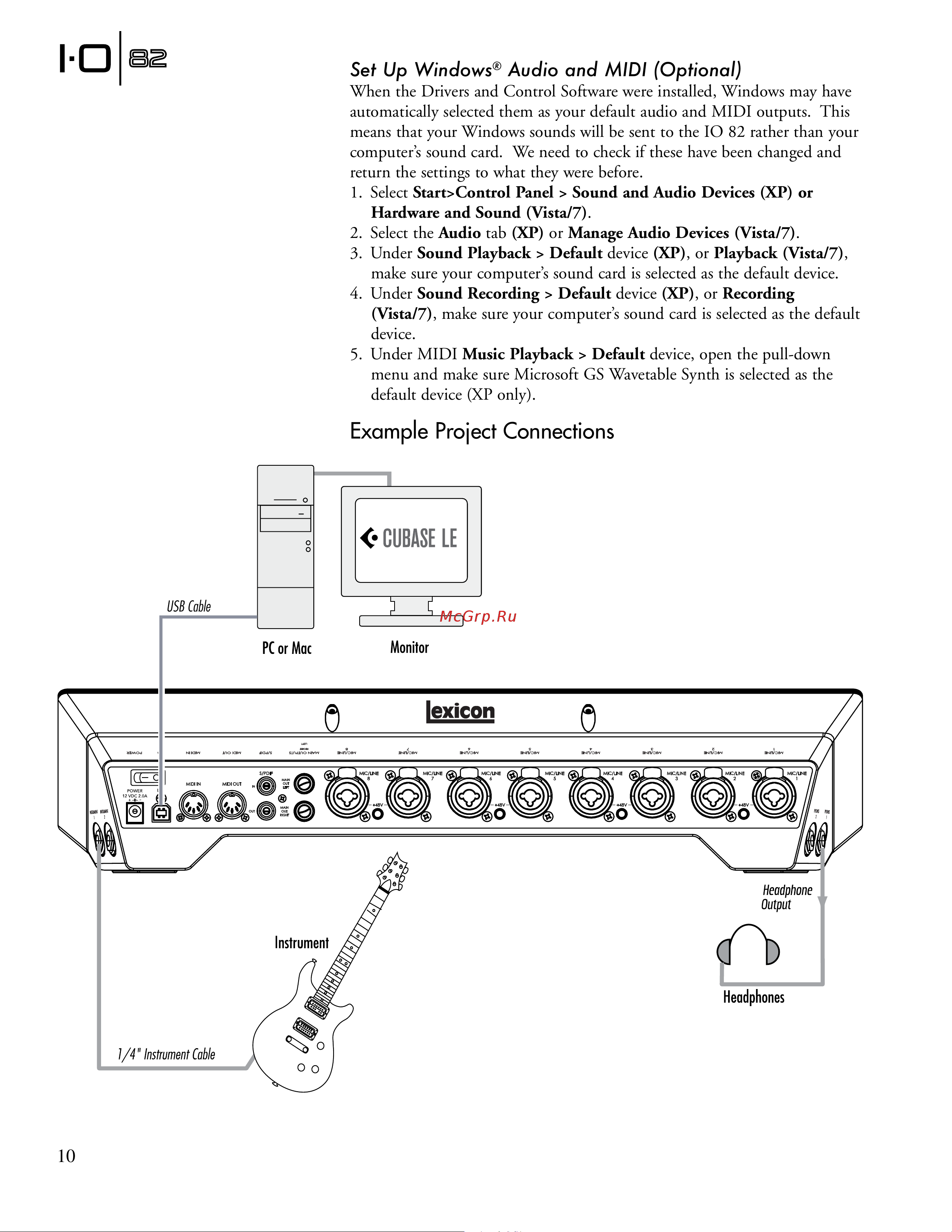 Lexicon IO82 [16/28] Example project connections