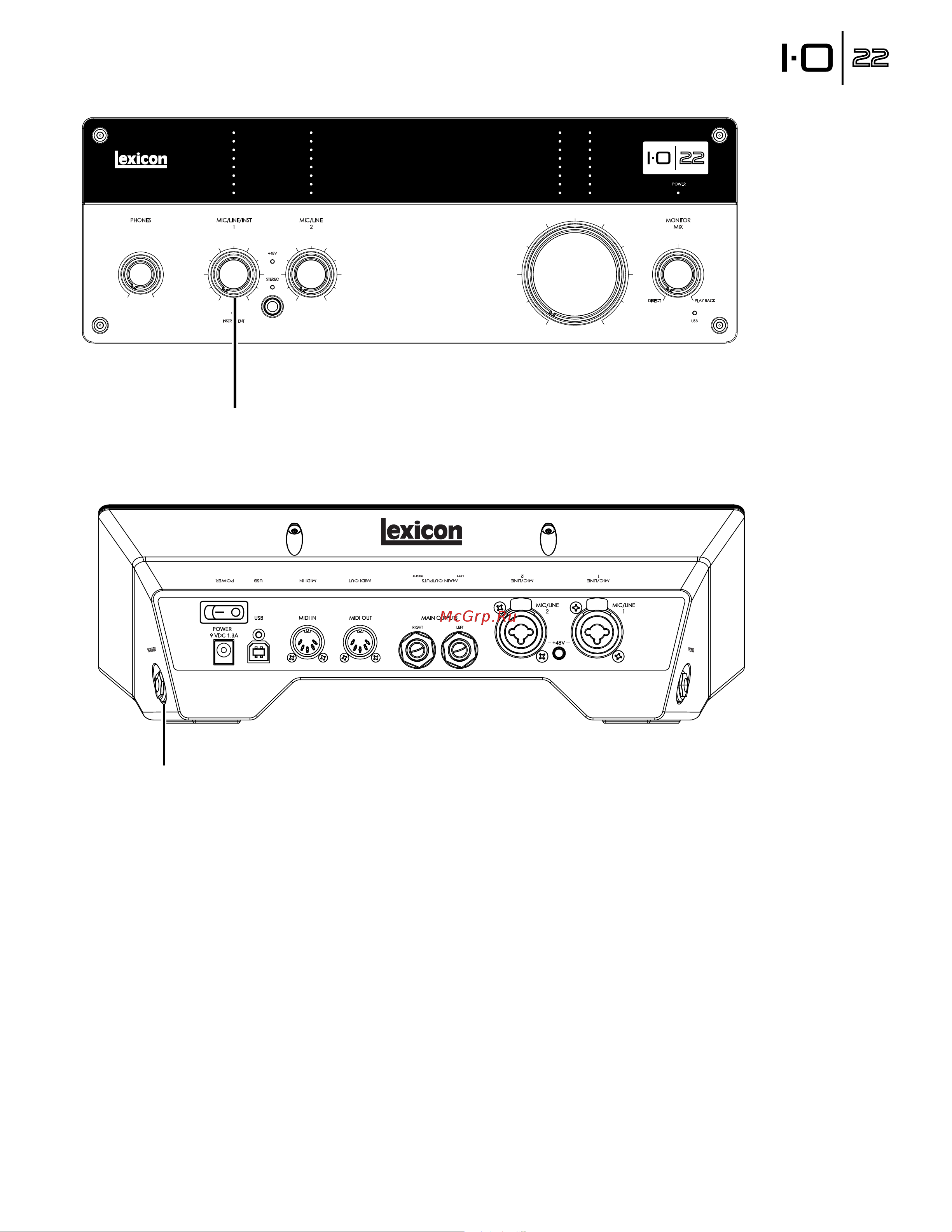 Lexicon IO22 [17/28] Connect the guitar