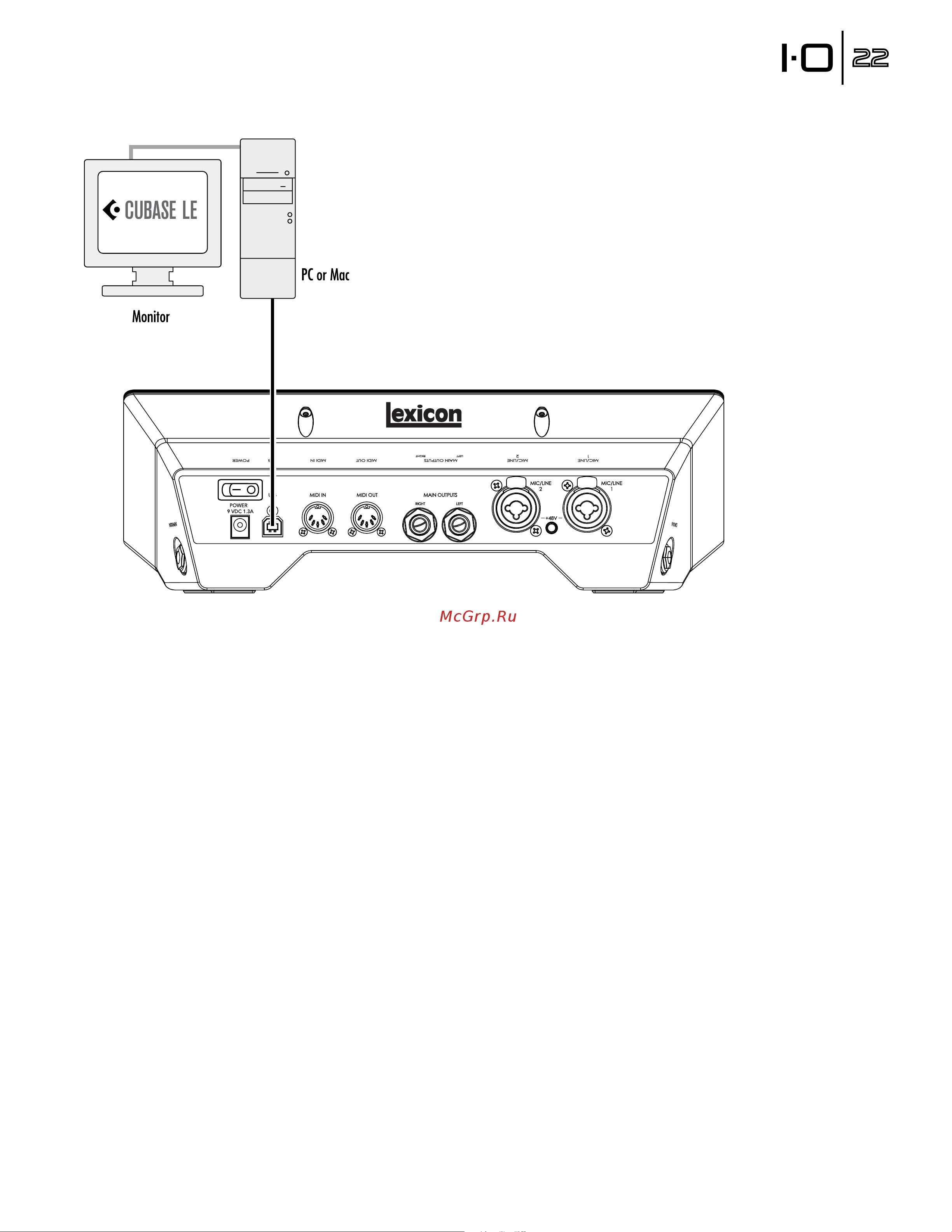 Lexicon IO22 [19/28] Connect the computer