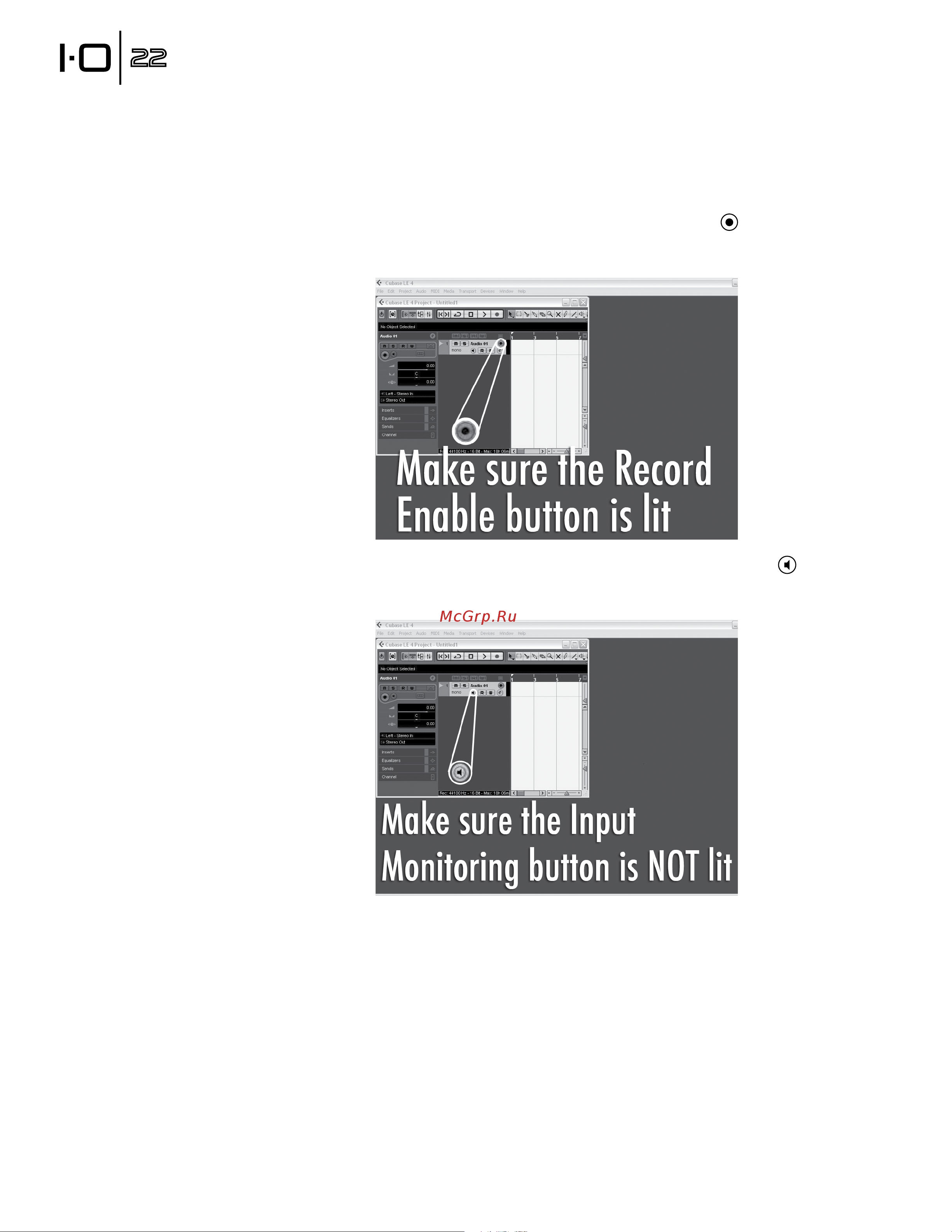 Lexicon IO22 [22/28] Record a track in cubase le