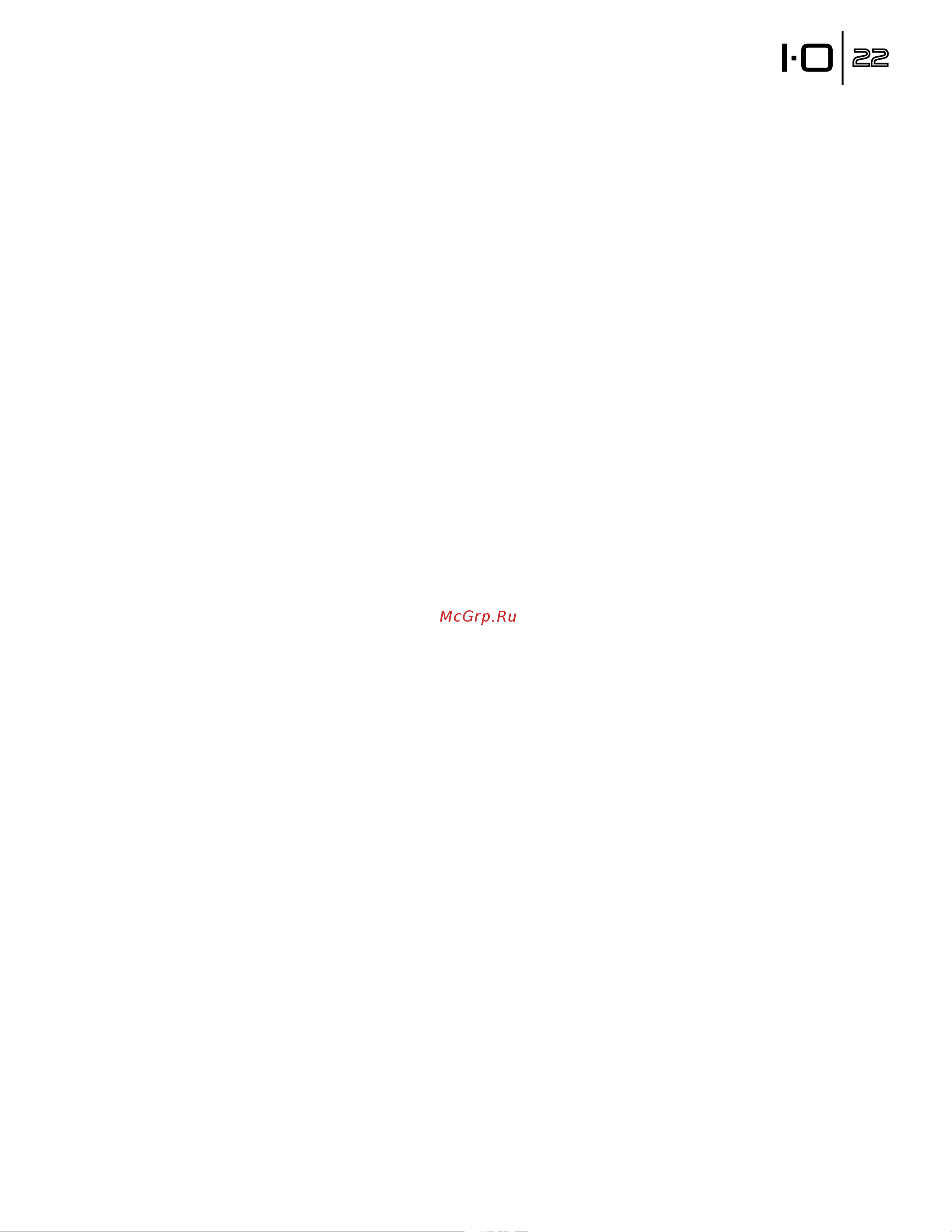 Lexicon IO22 [5/28] Table of contents