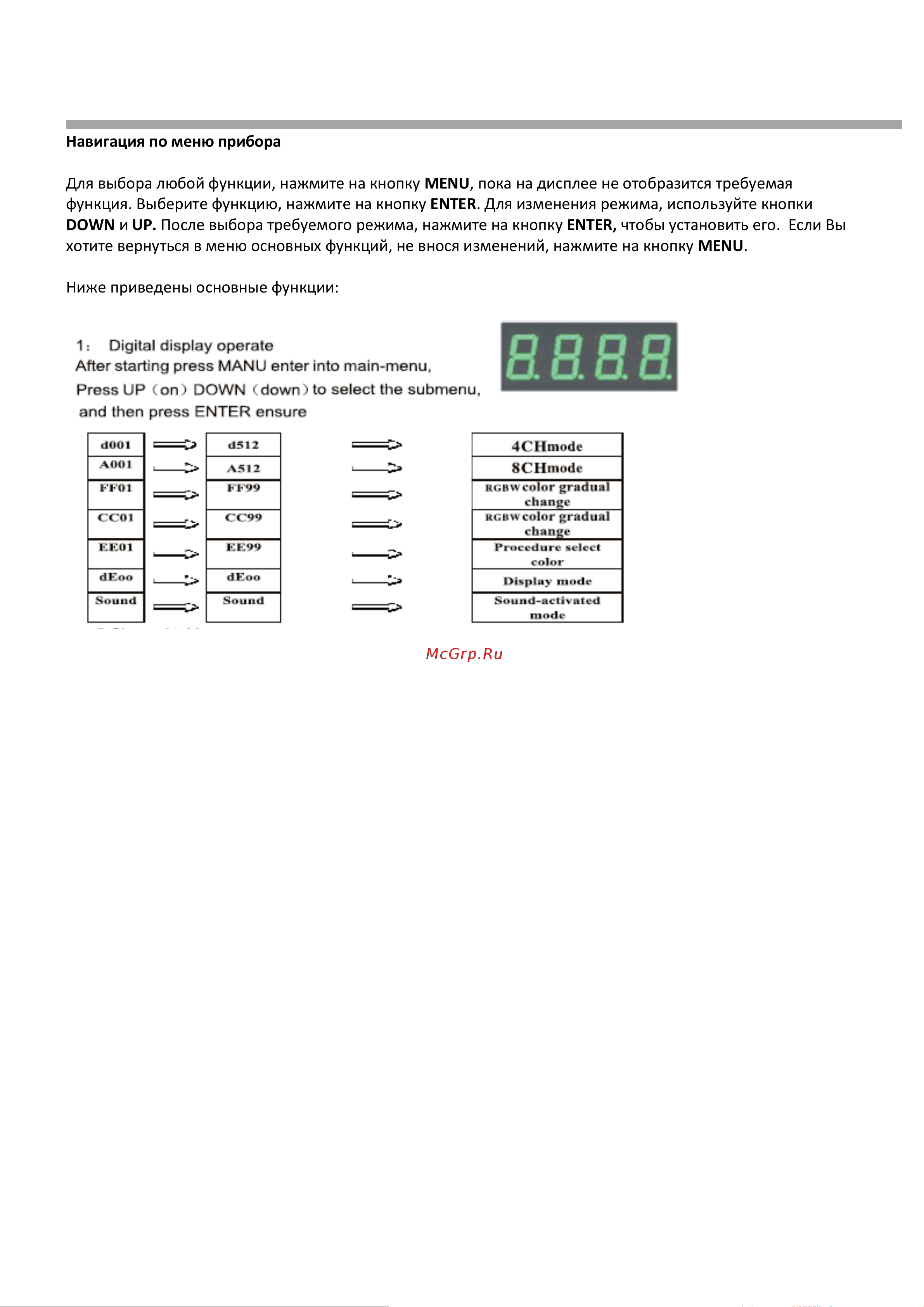 DIALIGHTING LED MULTI PAR 54-3 RGBW Руководство по эксплуатации онлайн [8/10] 776799