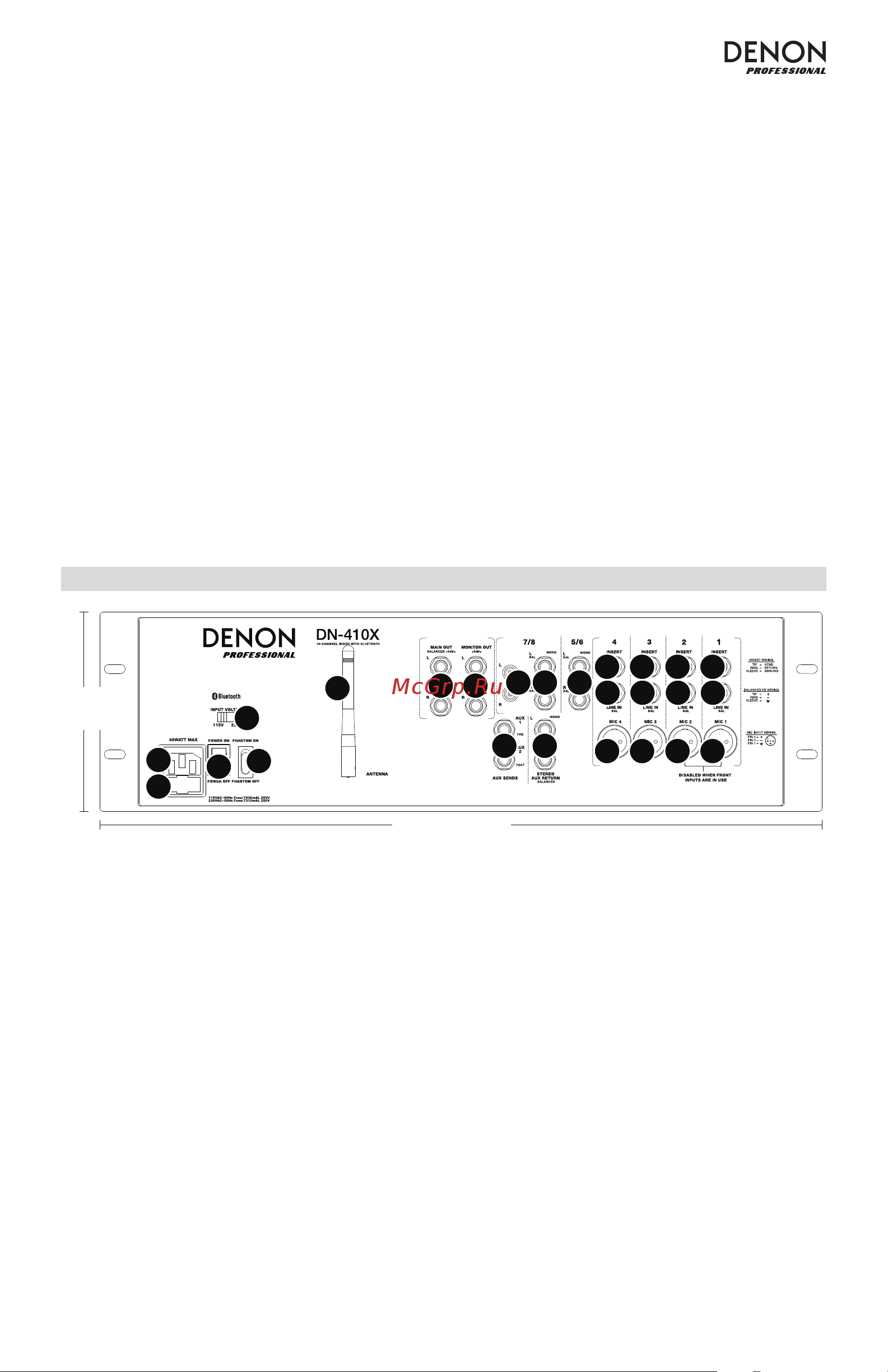 Denon DN-410x [13/40] Panel trasero