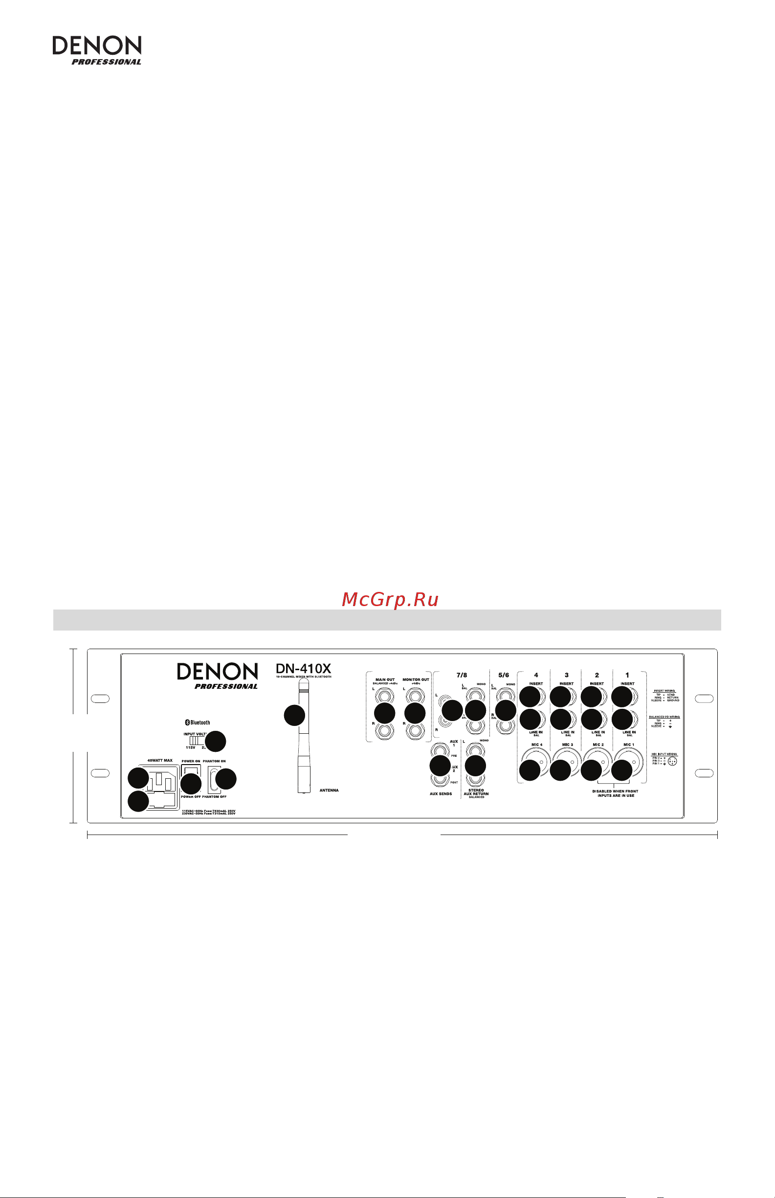 Denon DN-410x [20/40] Panneau arrière