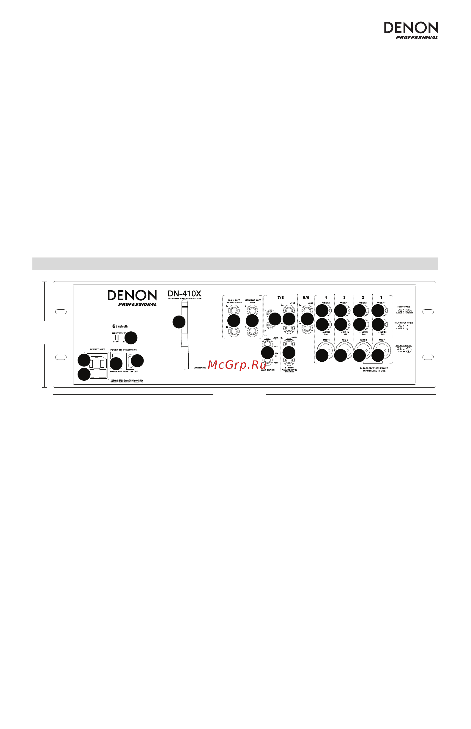 Denon DN-410x [27/40] Pannello posteriore