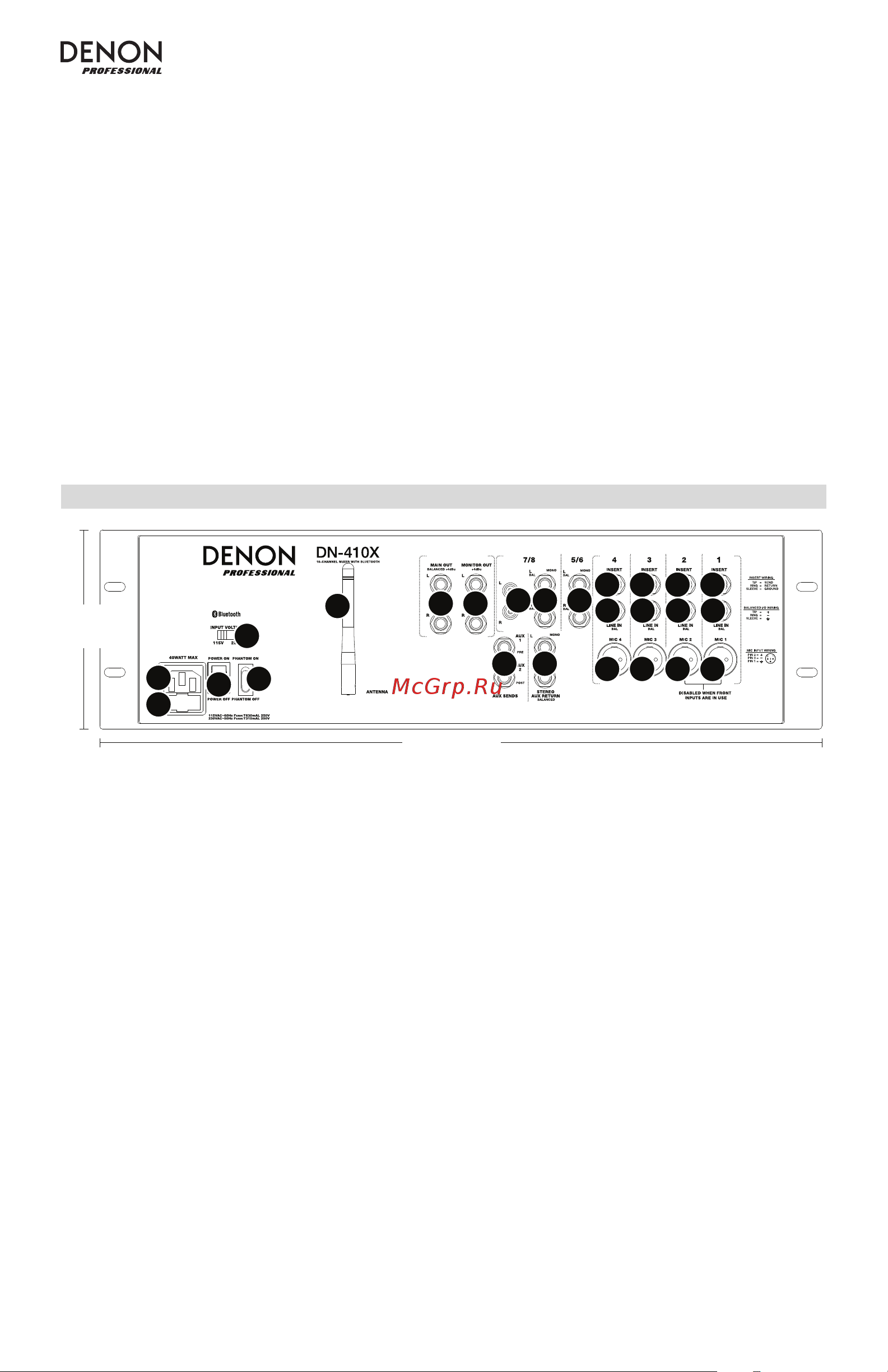 Denon DN-410x [34/40] Rückseite