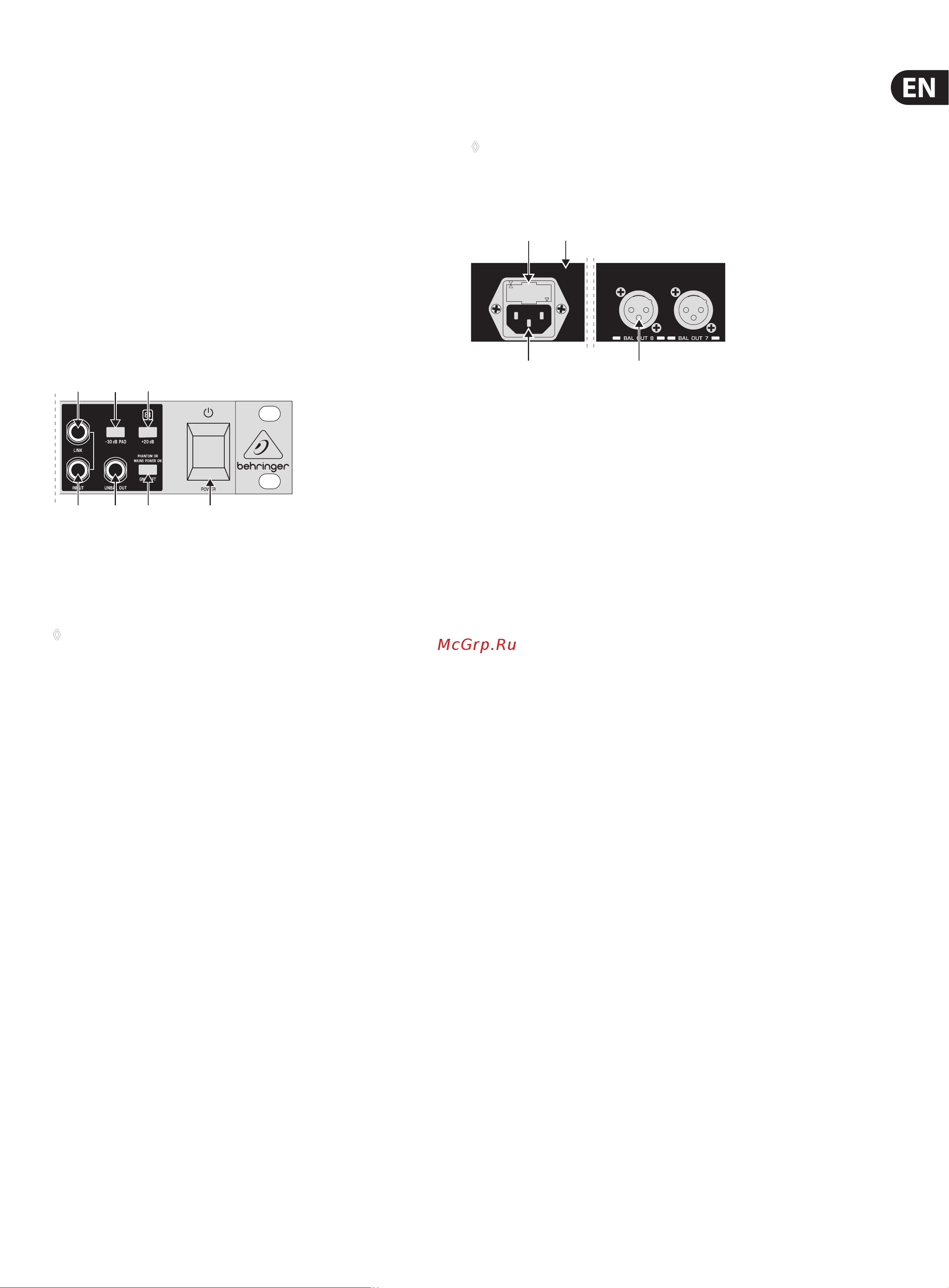 Behringer DI800 [5/8] Control elements