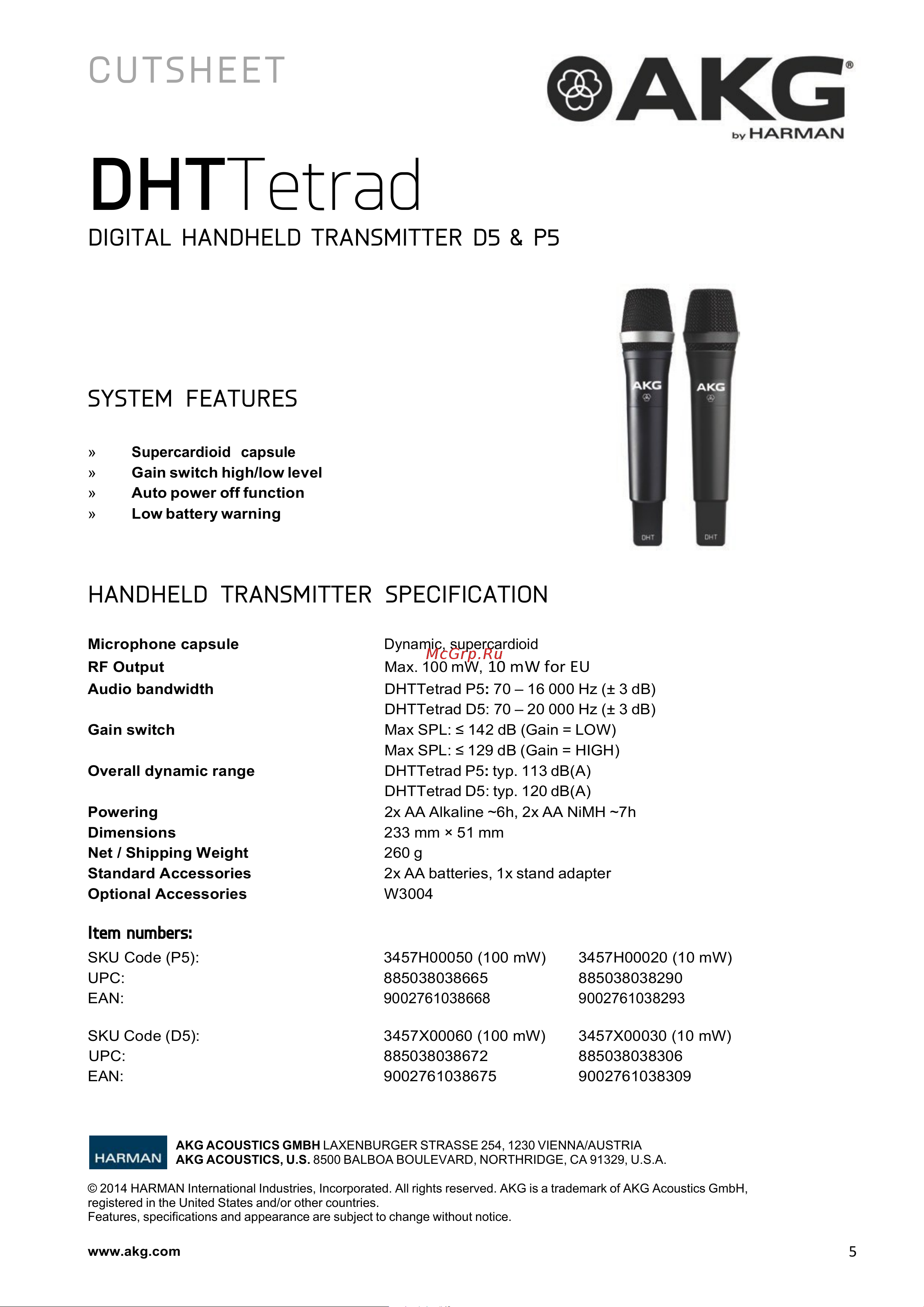 AKG DHT Tetrad P5 [5/8] Dht tetrad