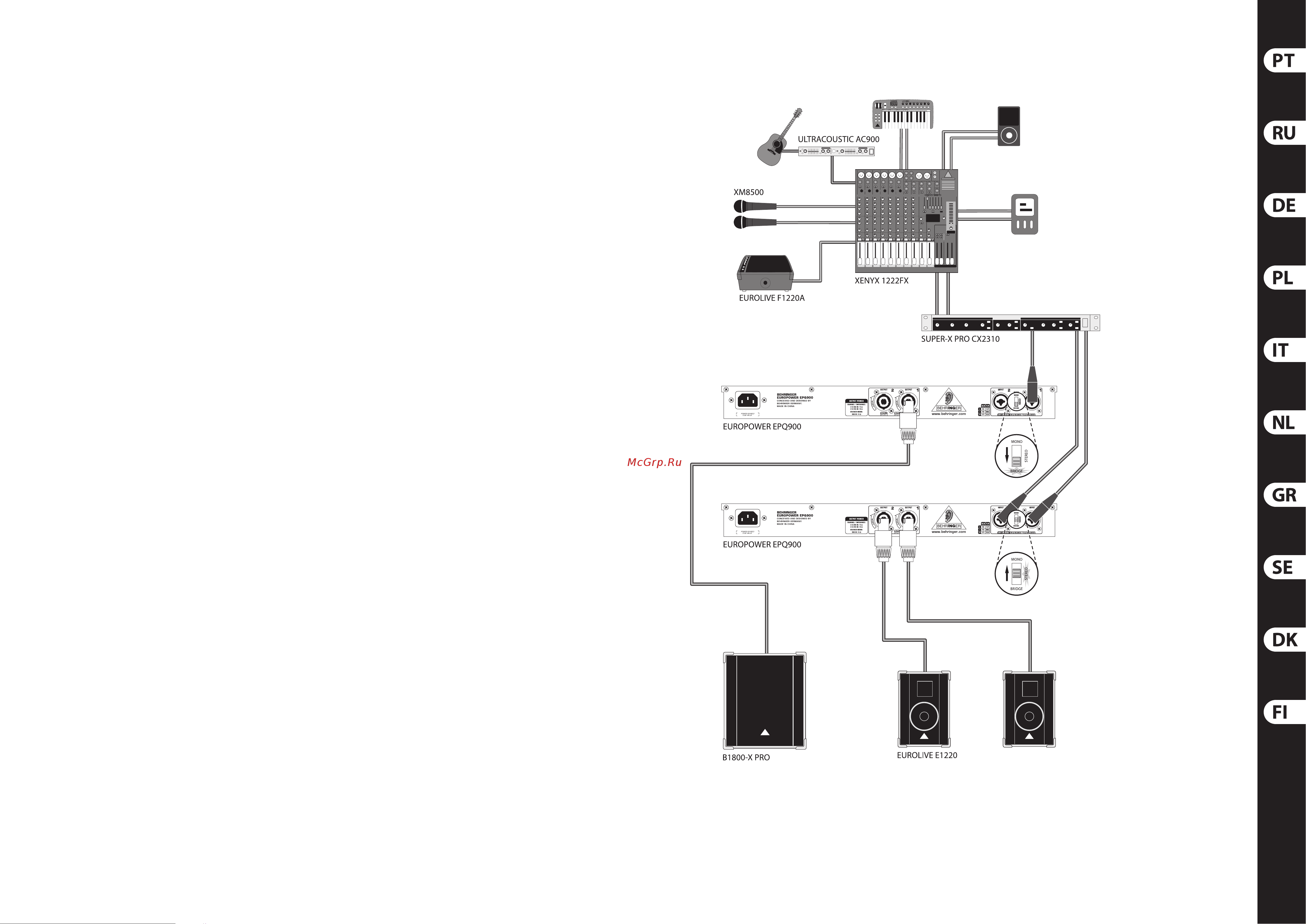 Behringer EUROPOWER EPQ900 [22/31] Europower epq304 epq450 epq900 bi amping