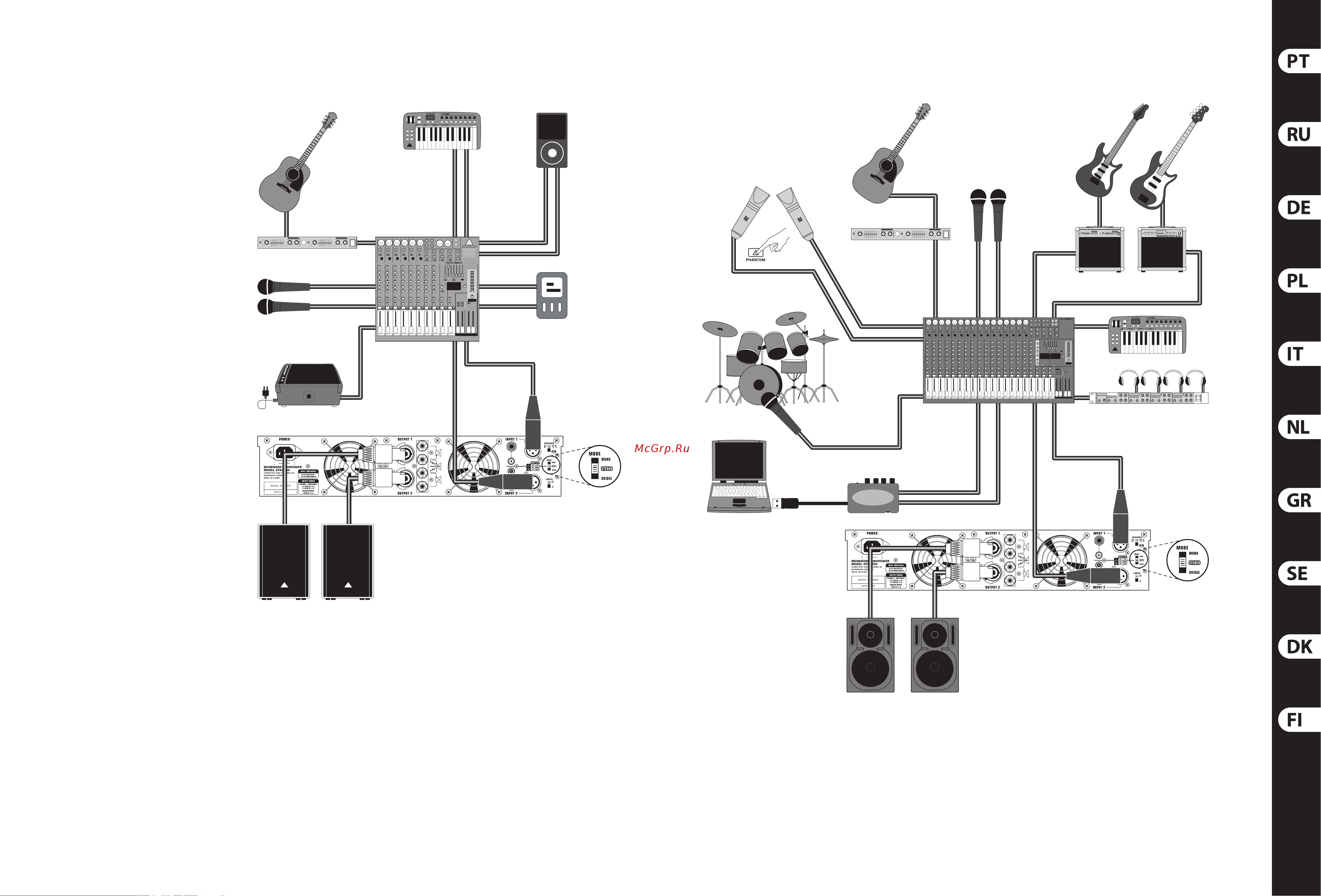 Behringer EUROPOWER EPX 4000 [12/26] Step 1 collegamenti