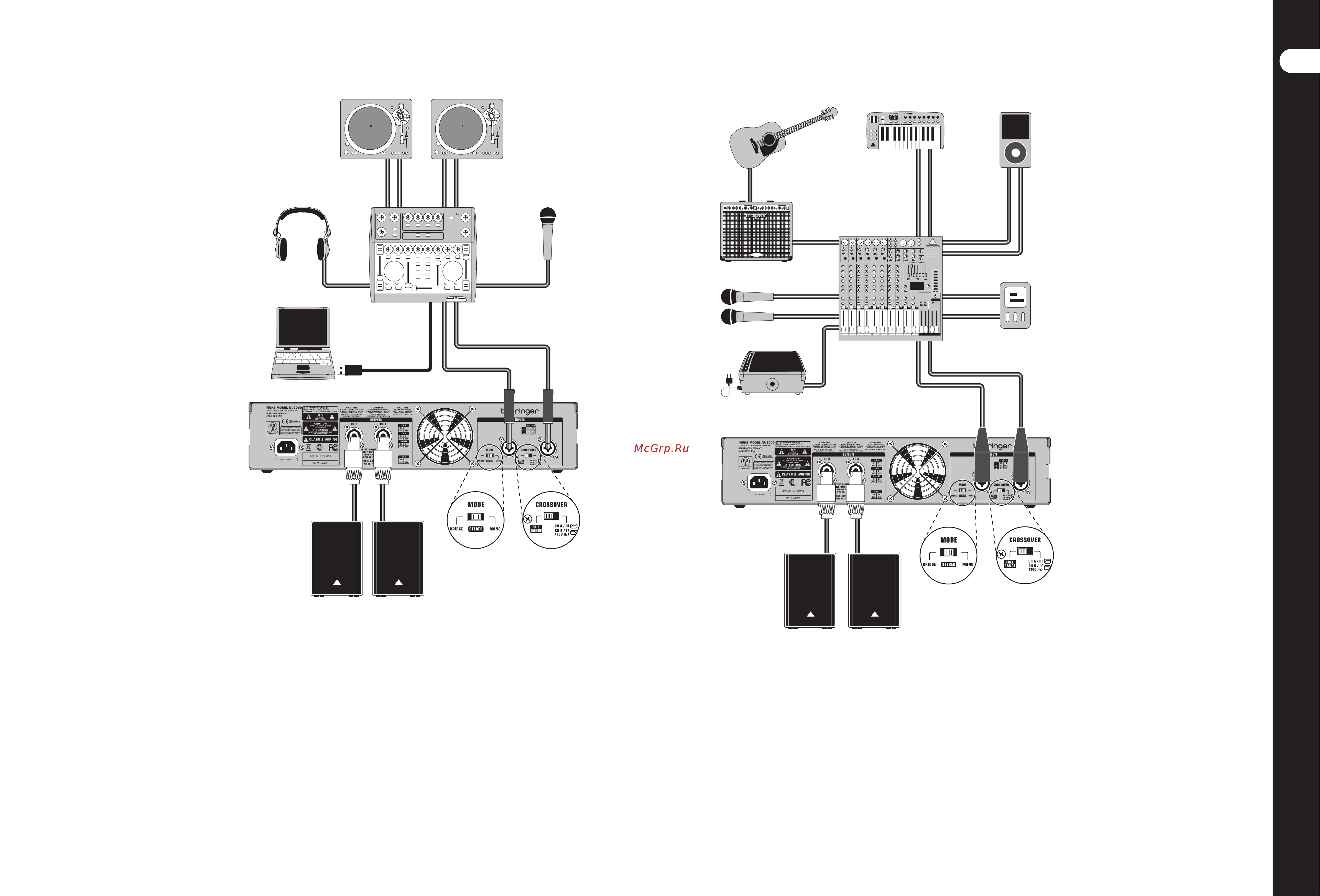 Behringer iNUKE NU3000 [3/12] Подключение inuke nu6000 nu3000 nu1000