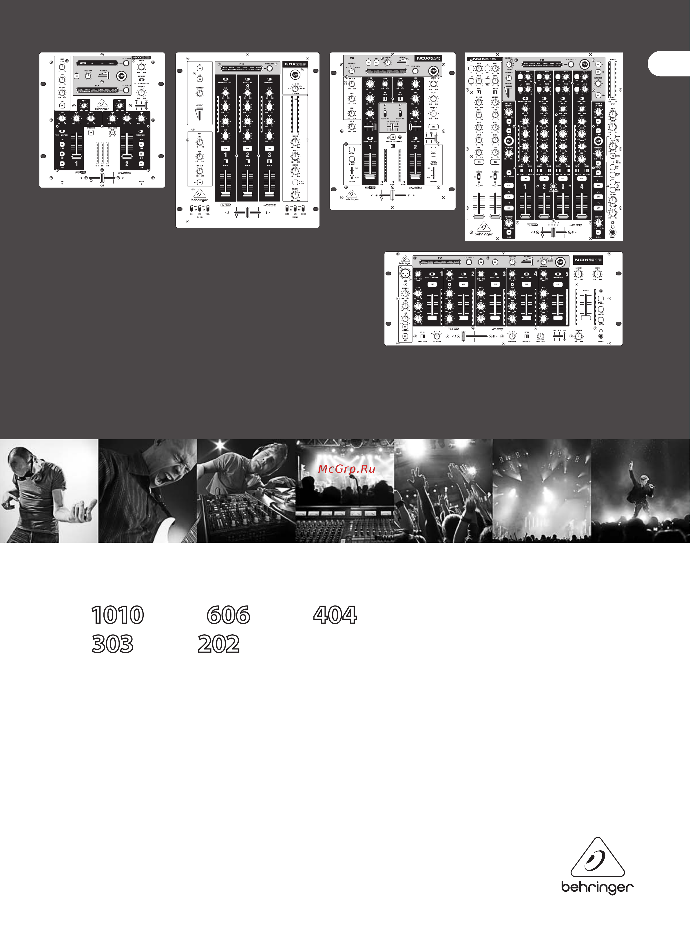 Behringer PRO MIXER NOX606 Руководство по эксплуатации онлайн