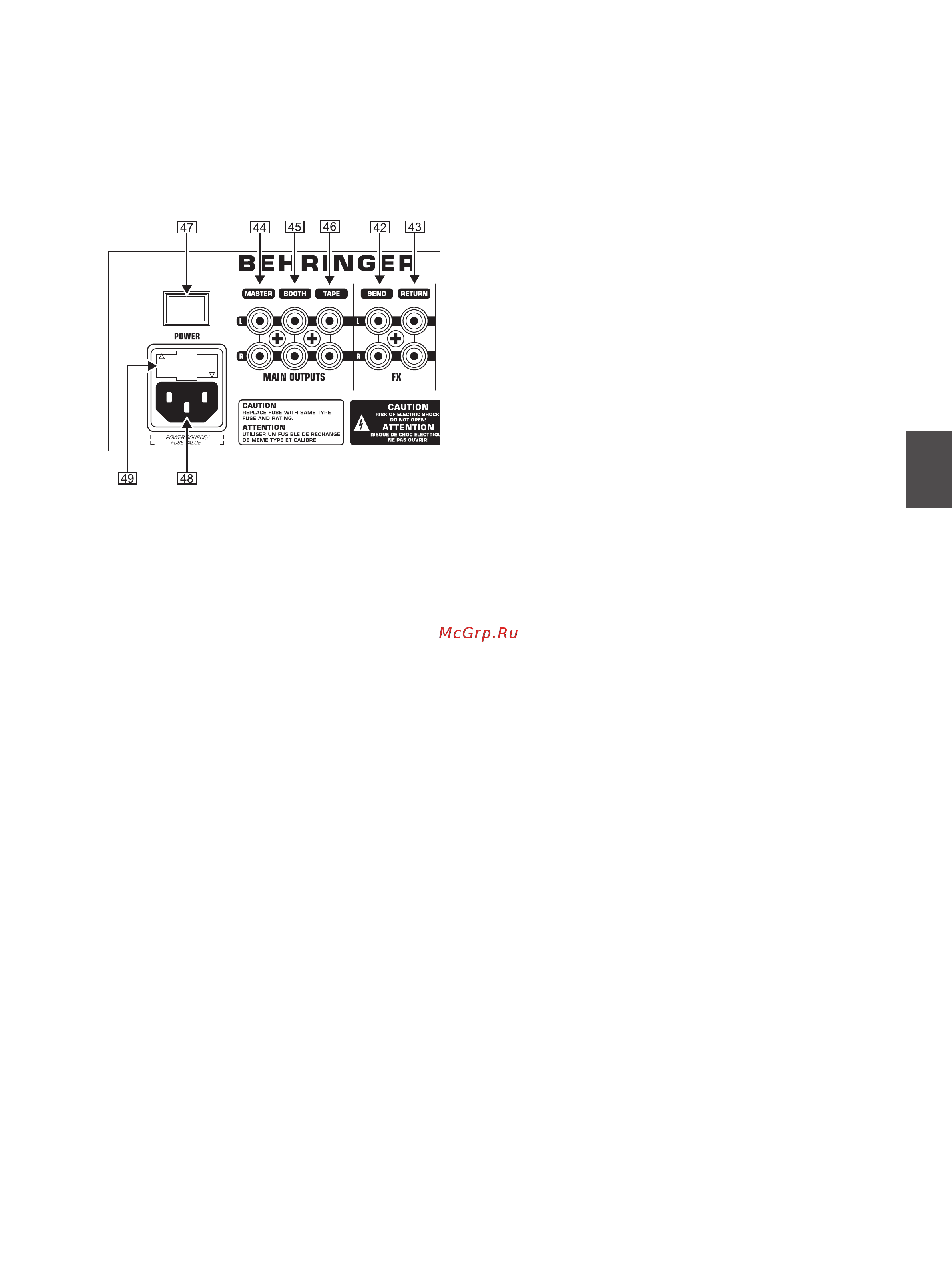 Behringer PRO MIXER DJX 750 [7/10] Pro mixer djx750 руководство пользователя
