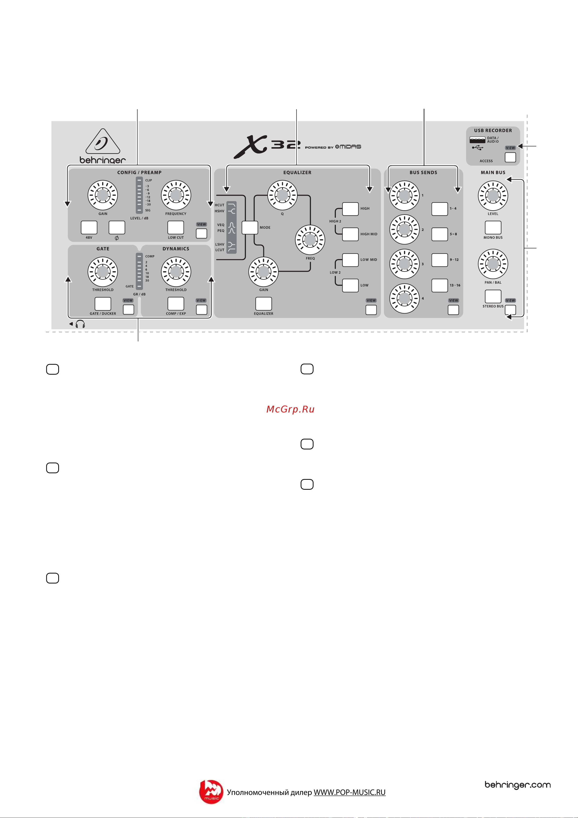 Behringer X32 [13/68] Секция обработки канала