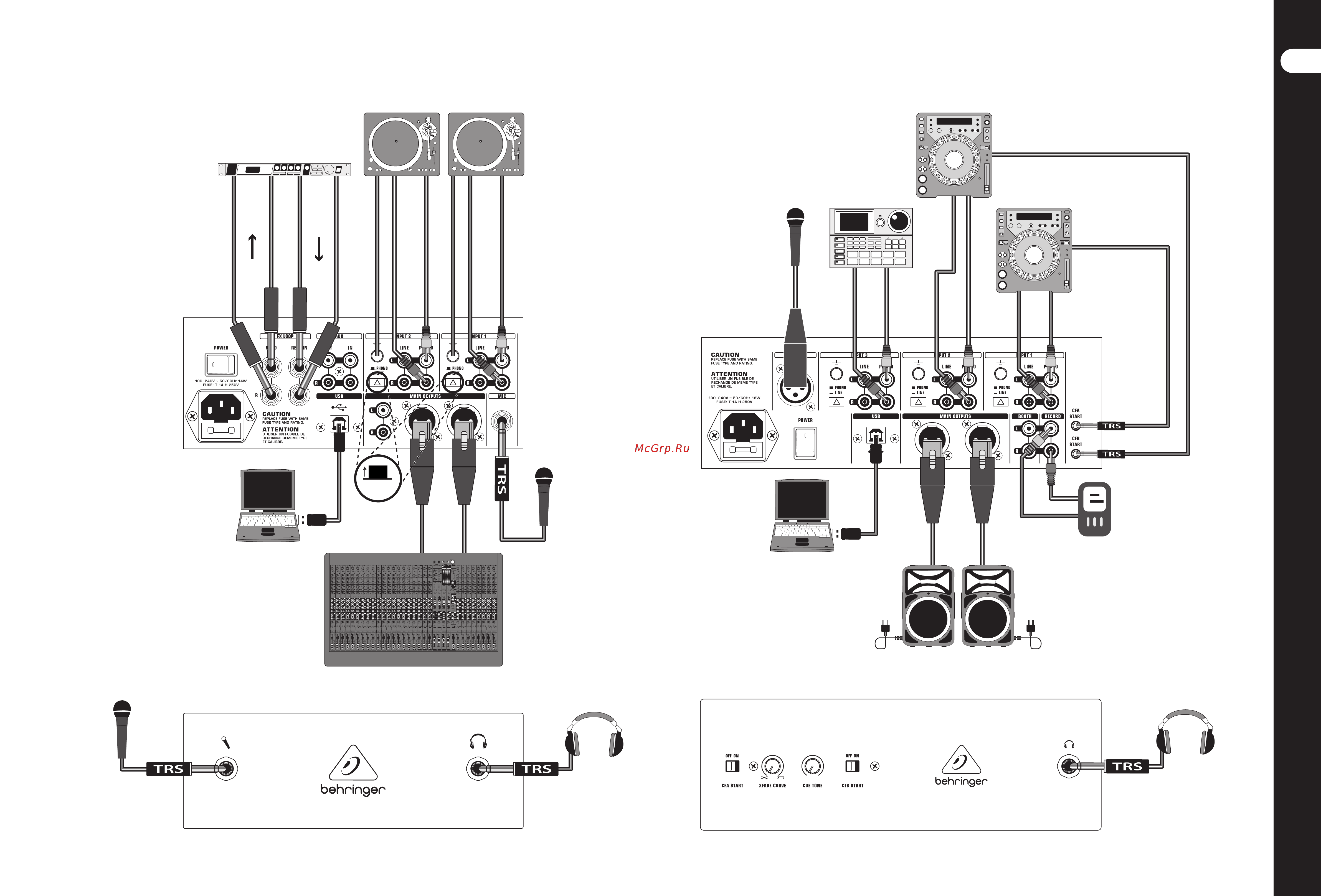 Behringer PRO MIXER NOX101 [3/13] Подключение pro mixer nox1010 nox606 nox404 nox303 nox 202