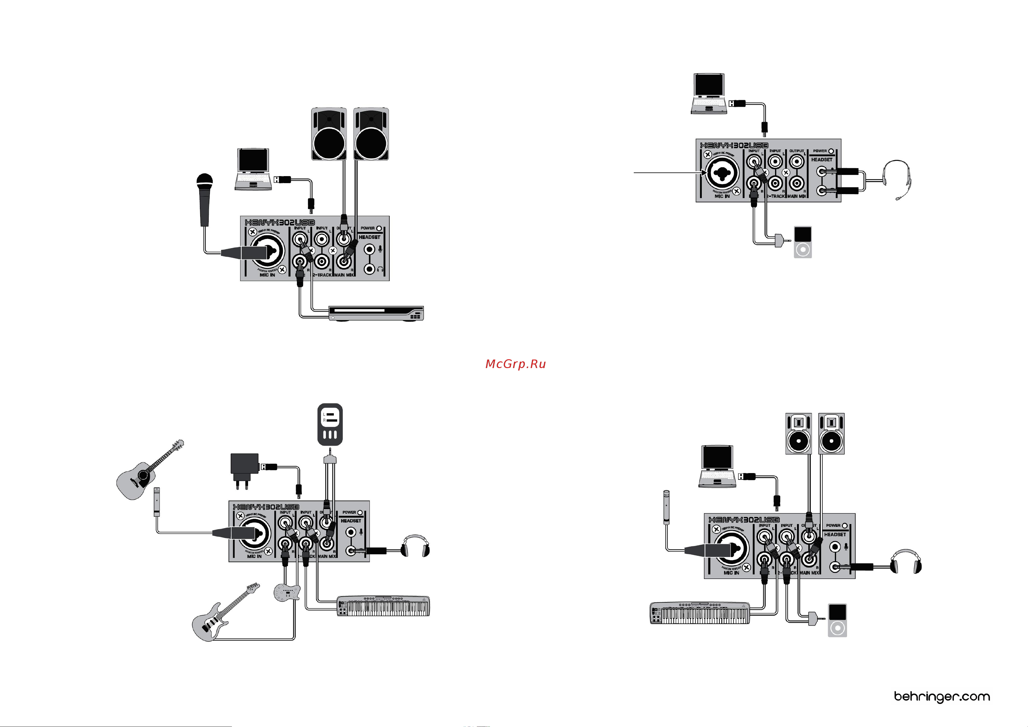 Behringer XENYX 302USB [2/6] Запись живого звука