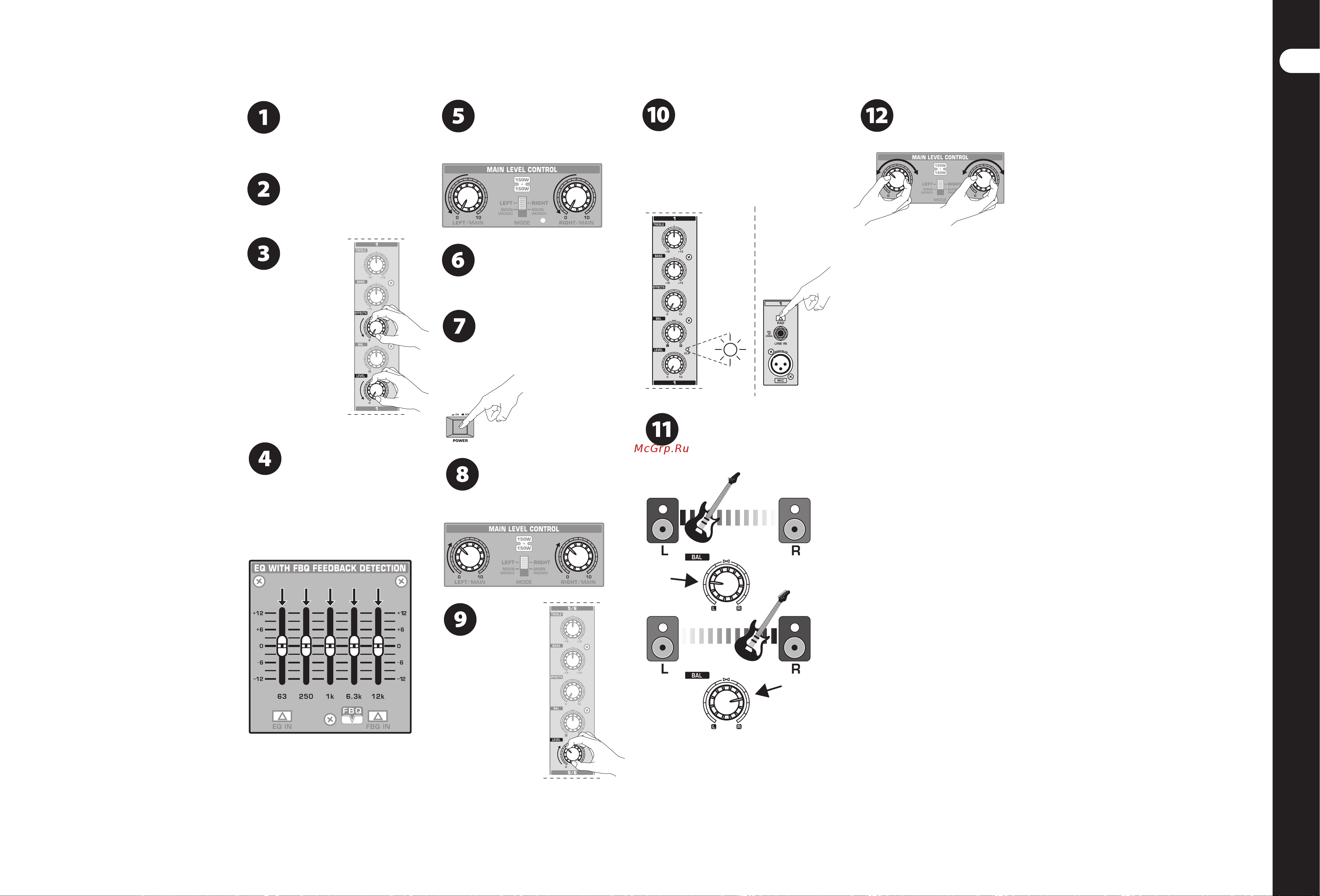 Behringer EUROPORT EPA300 [7/14] Подключение и регулировка громкости europort epa900 epa300