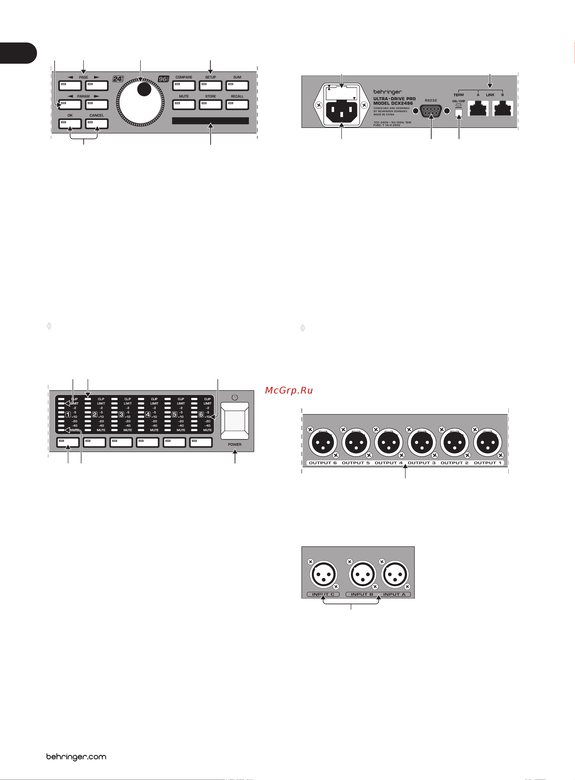 Behringer ULTRA-DRIVE PRO DCX 2496 [6/36] 14 13 12