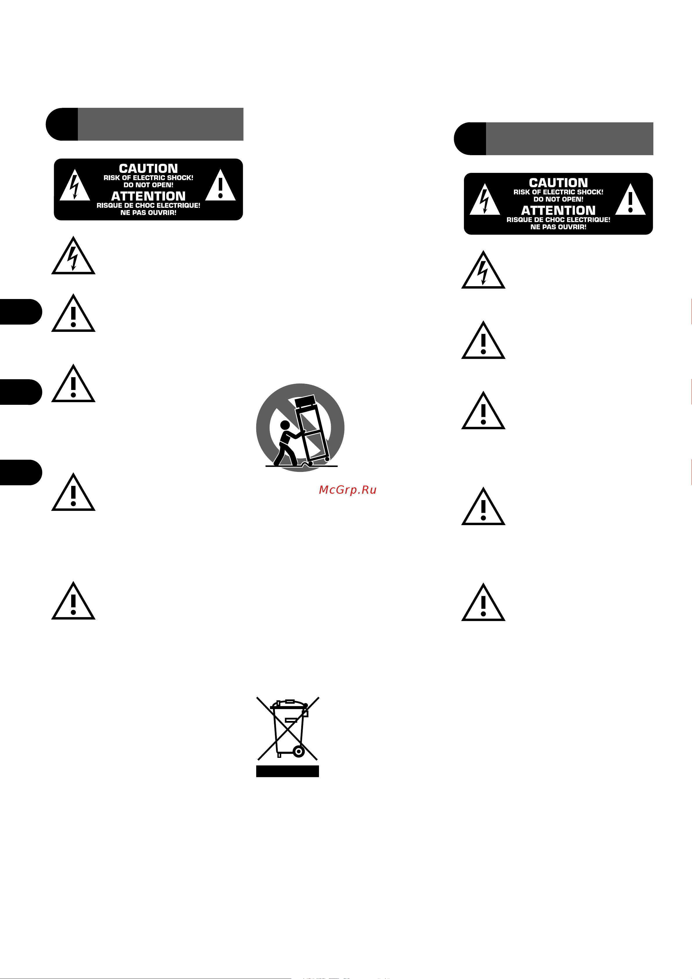 Behringer CE 500A-WH [4/22] Istruzioni di sicurezza importanti