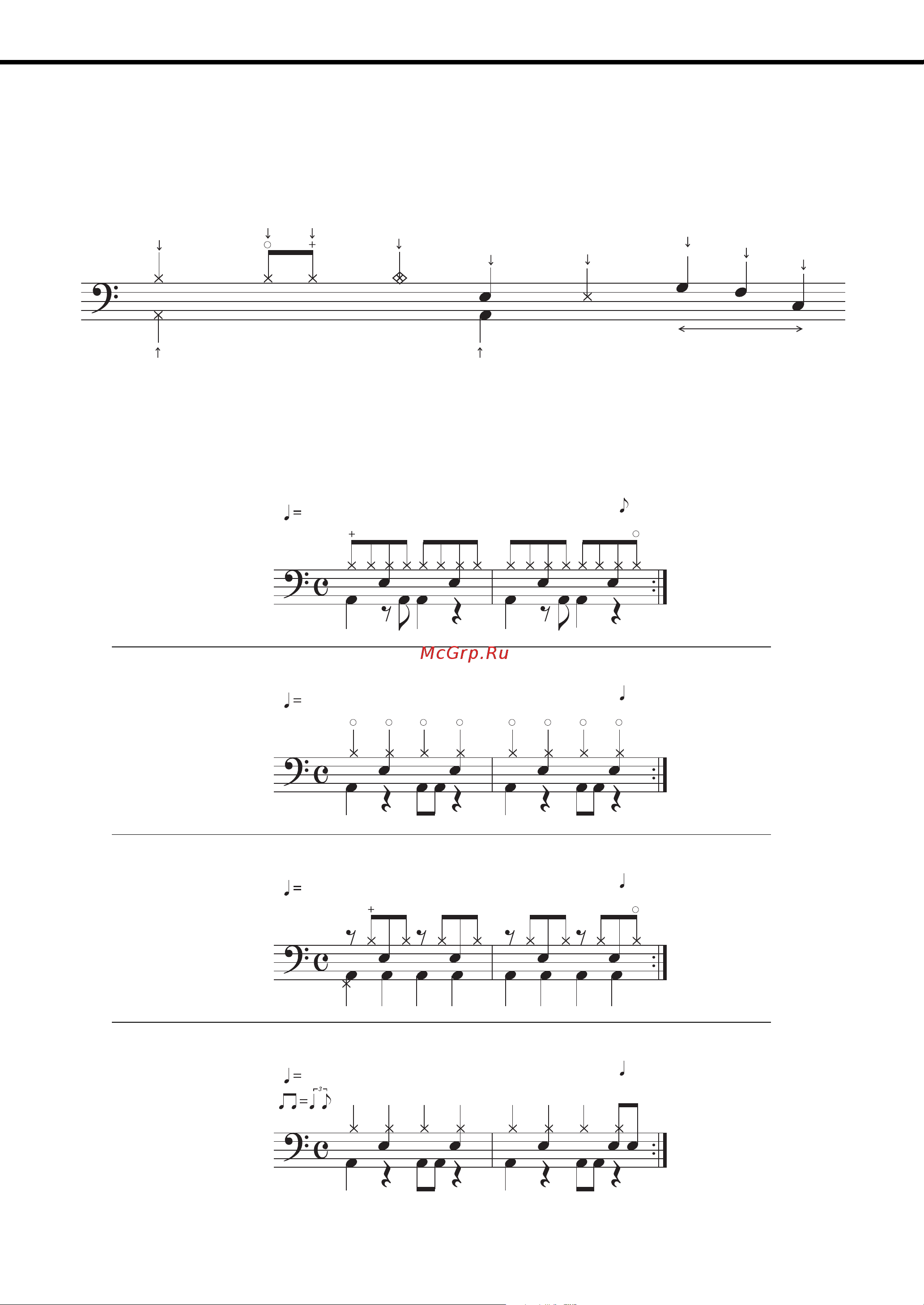 Yamaha DTX-450K [62/68] Оценки для упражнений groove tracker грув отслеживание и pad gate шлюз пэдов
