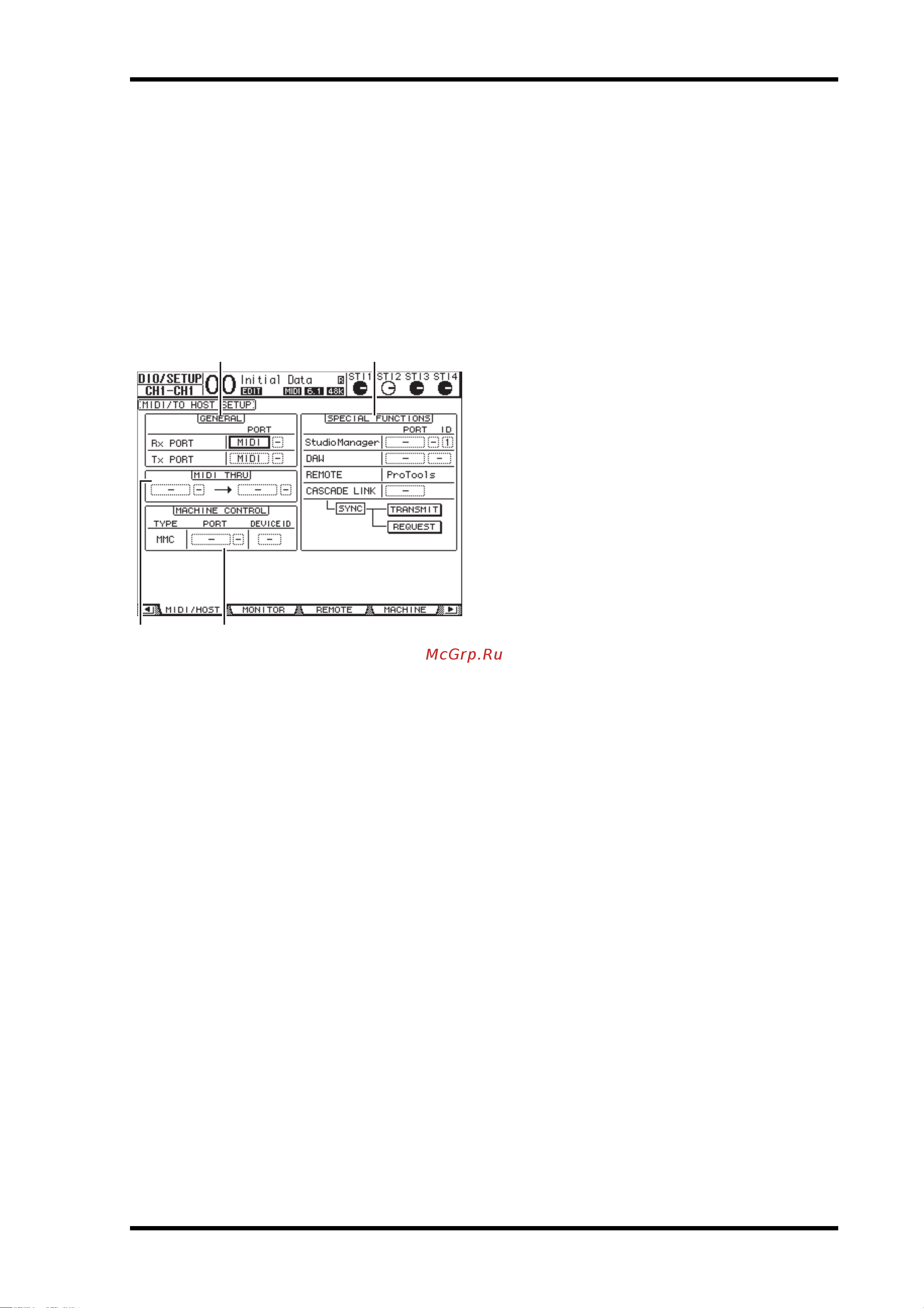 Yamaha 01V96i [101/185] Настройка midi портов