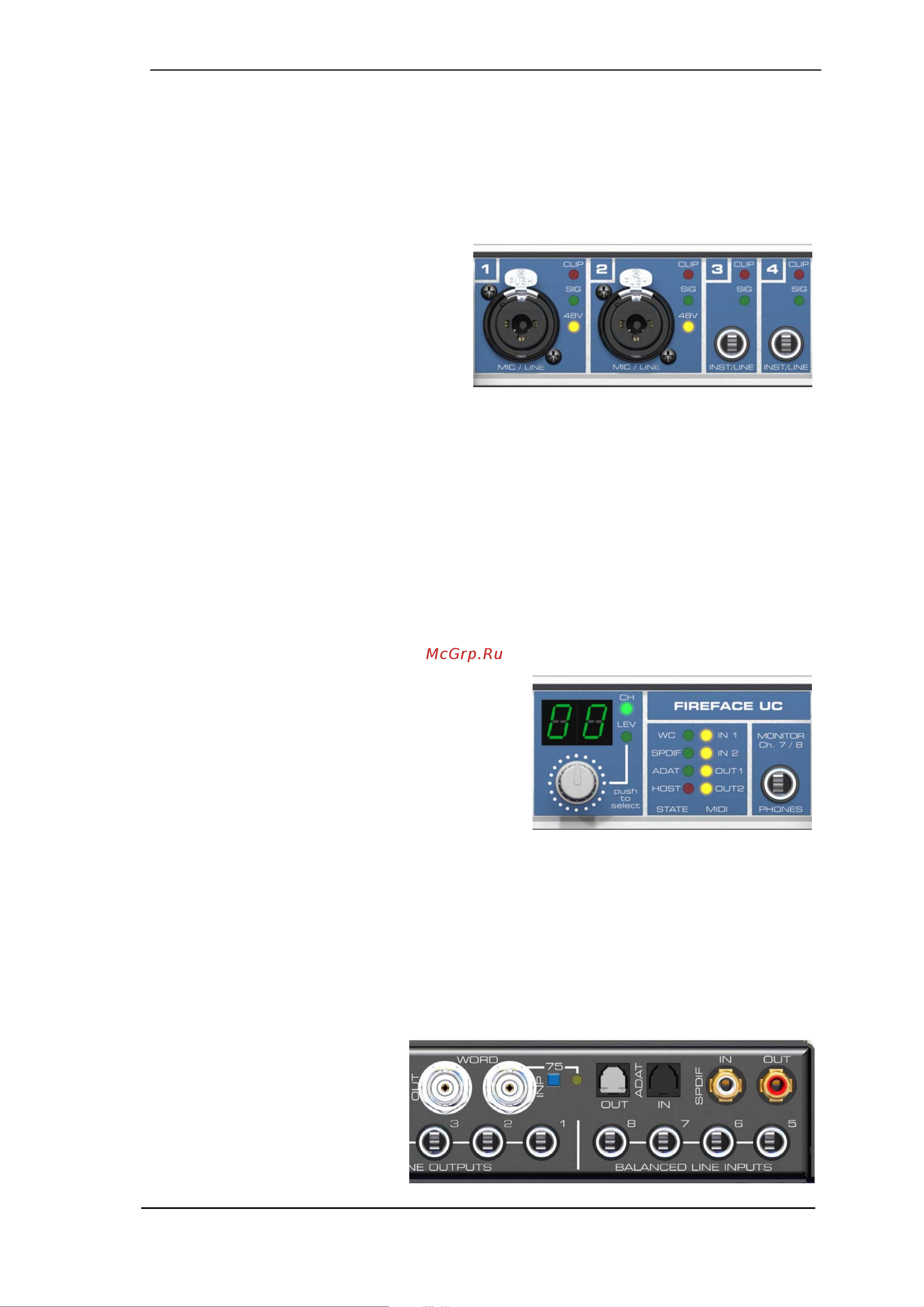 RME Fireface UC [7/92] Использование быстрый старт