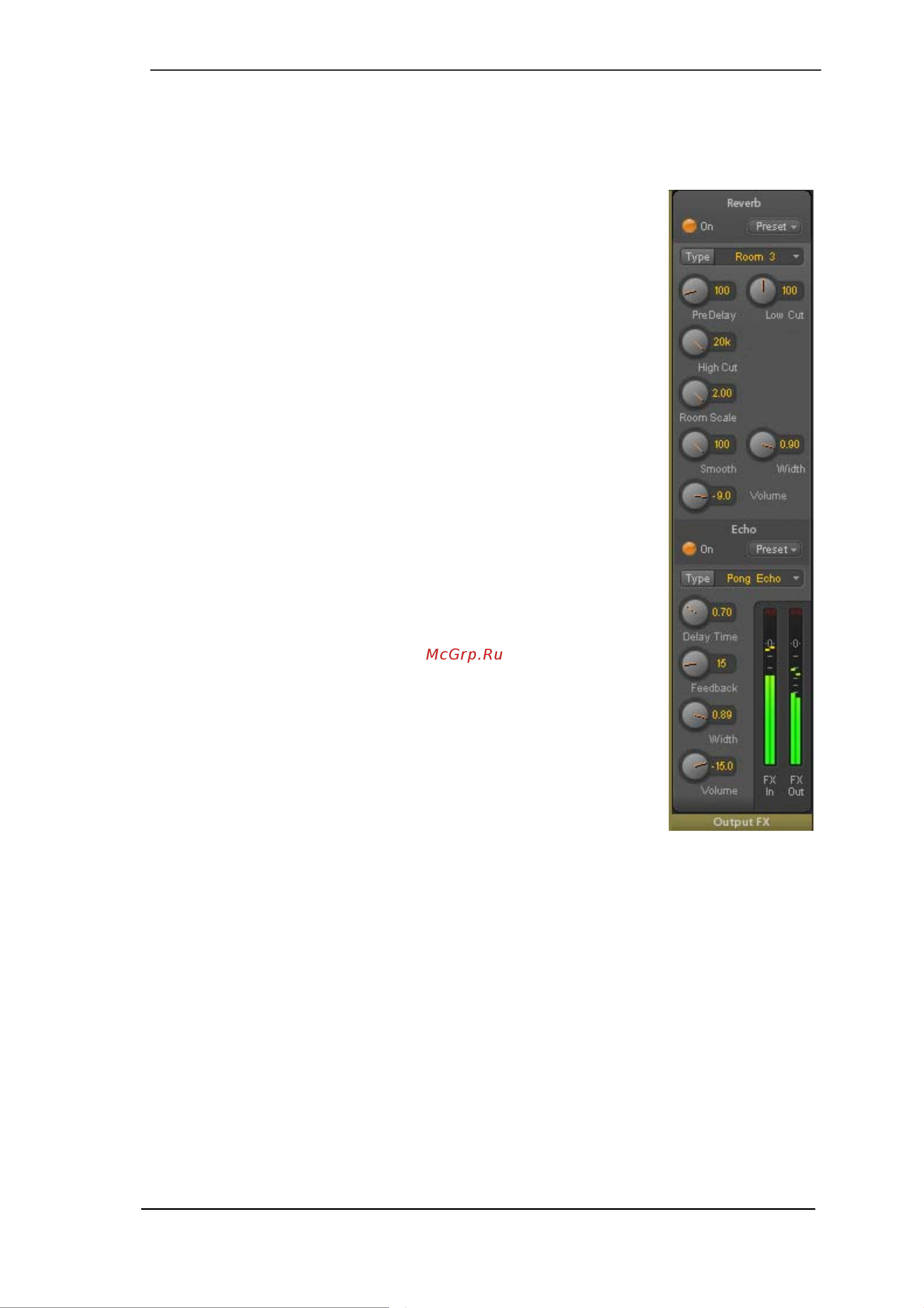 RME Fireface UCX [67/102] Секция reverb и echo