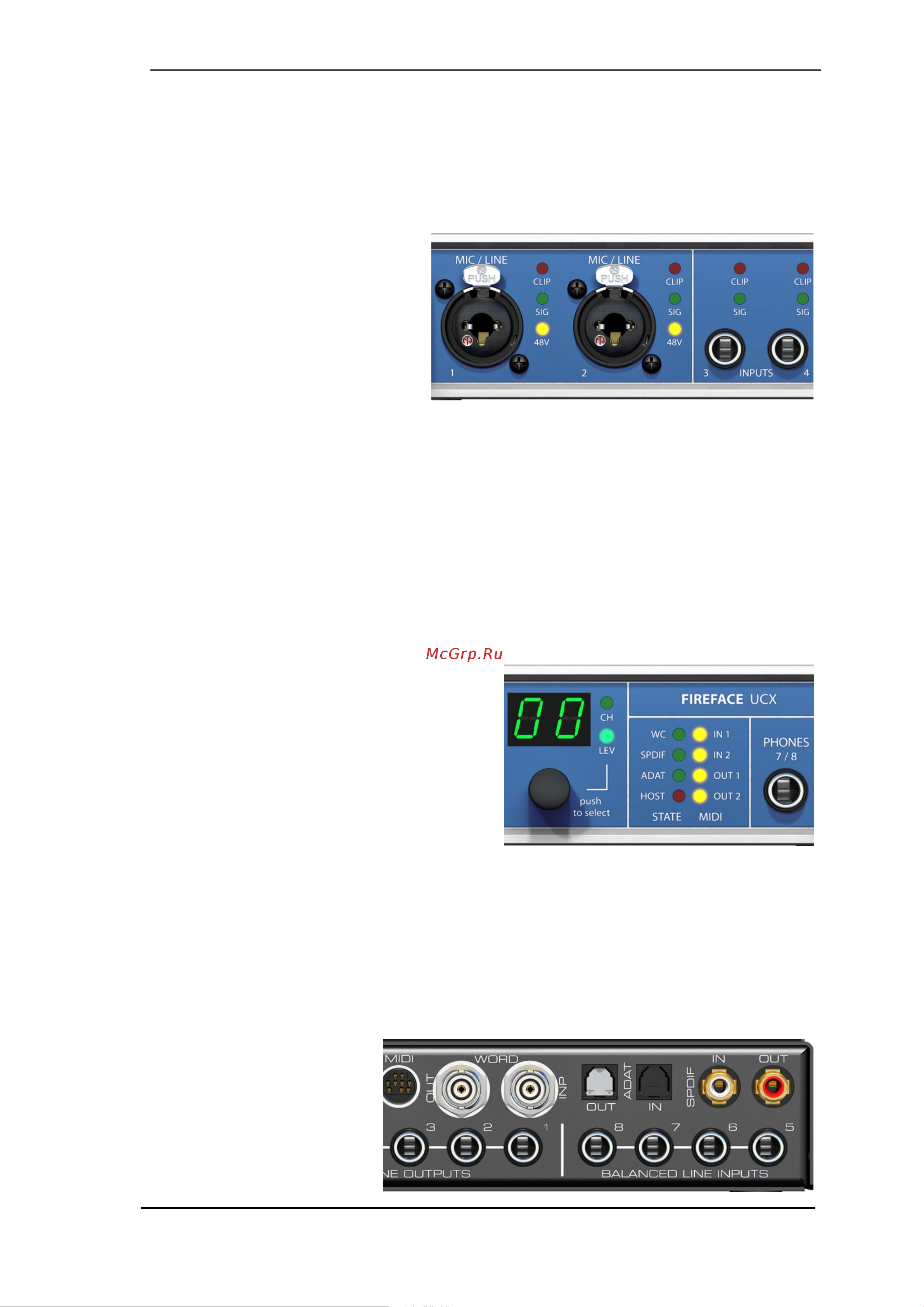 RME Fireface UCX [9/102] Использование быстрый старт