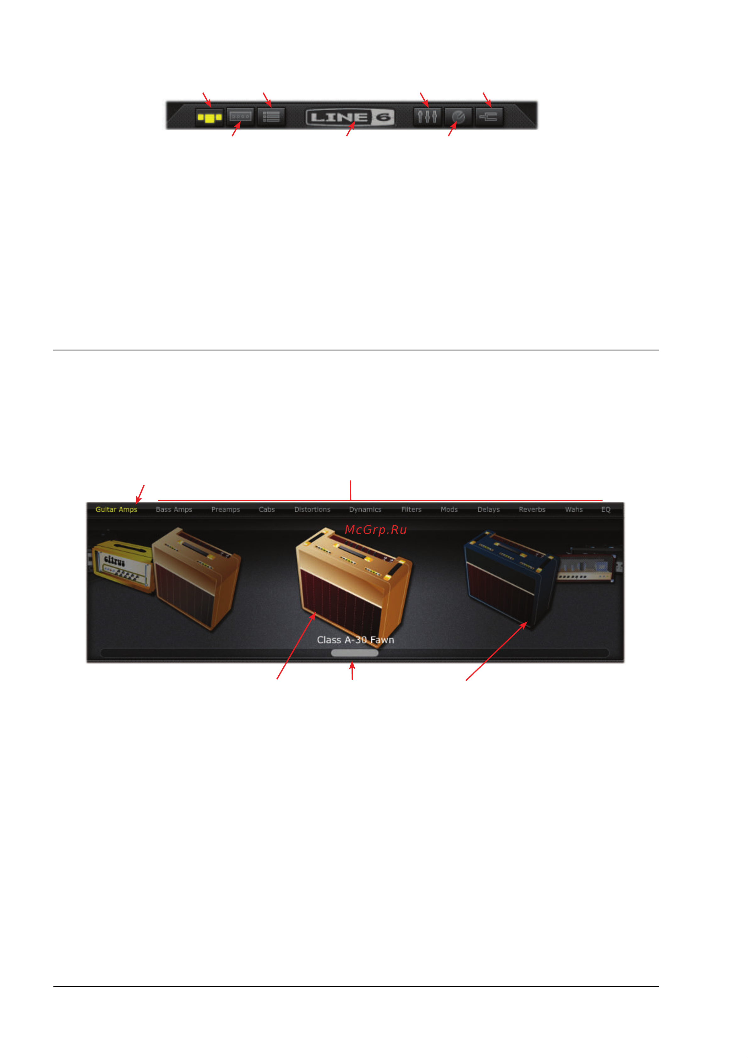 LINE 6 TONEPORT GX Mk2 [28/71] Панель моделей