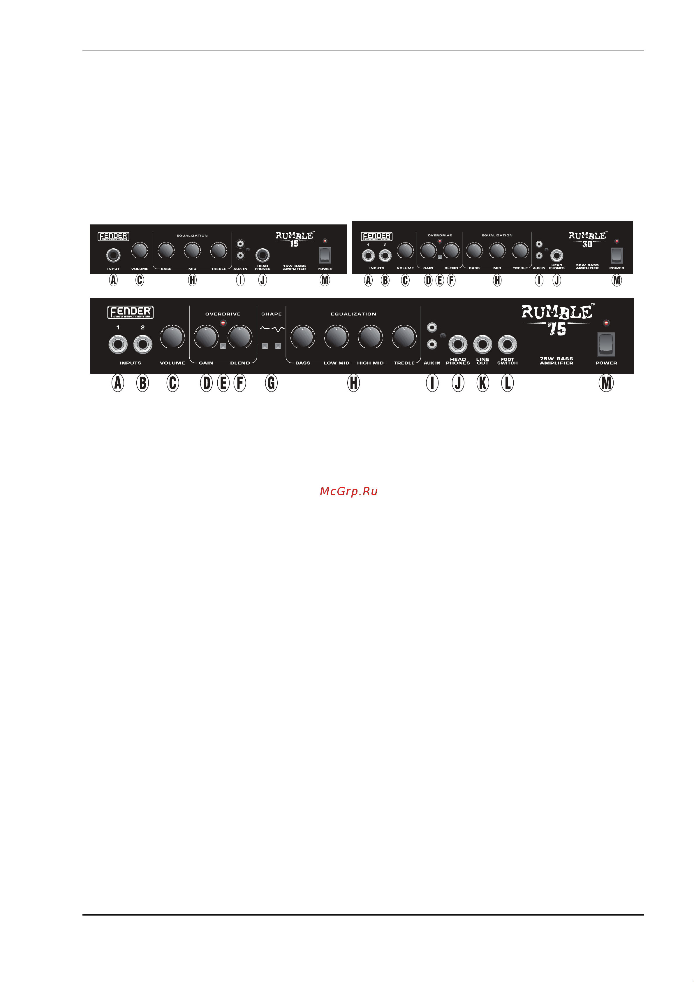 Fender RUMBLE 15 COMBO NEW [3/6] Fender rumble 15 30 75 руководство пользователя 3