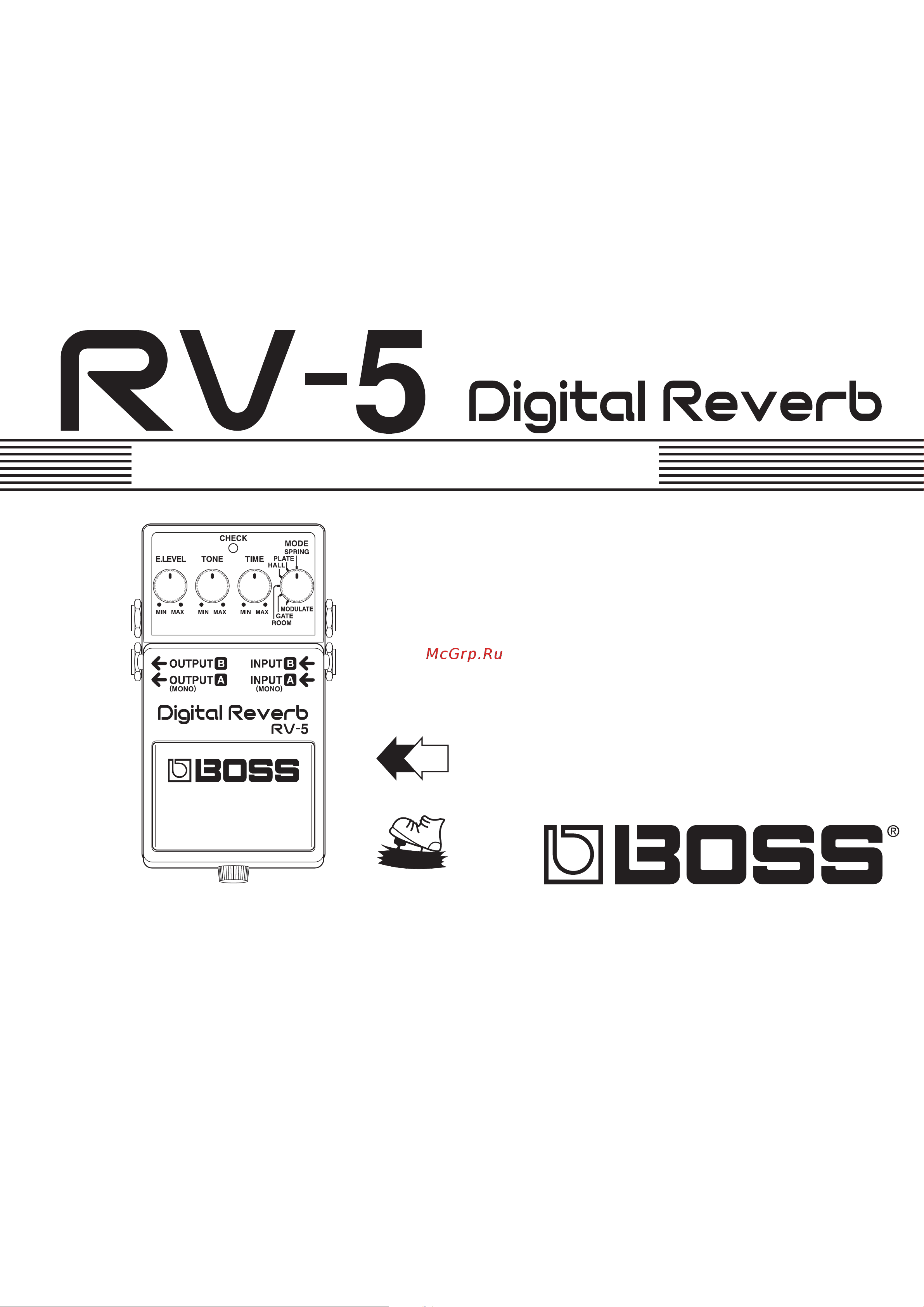 Boss RV-5 Руководство по эксплуатации онлайн
