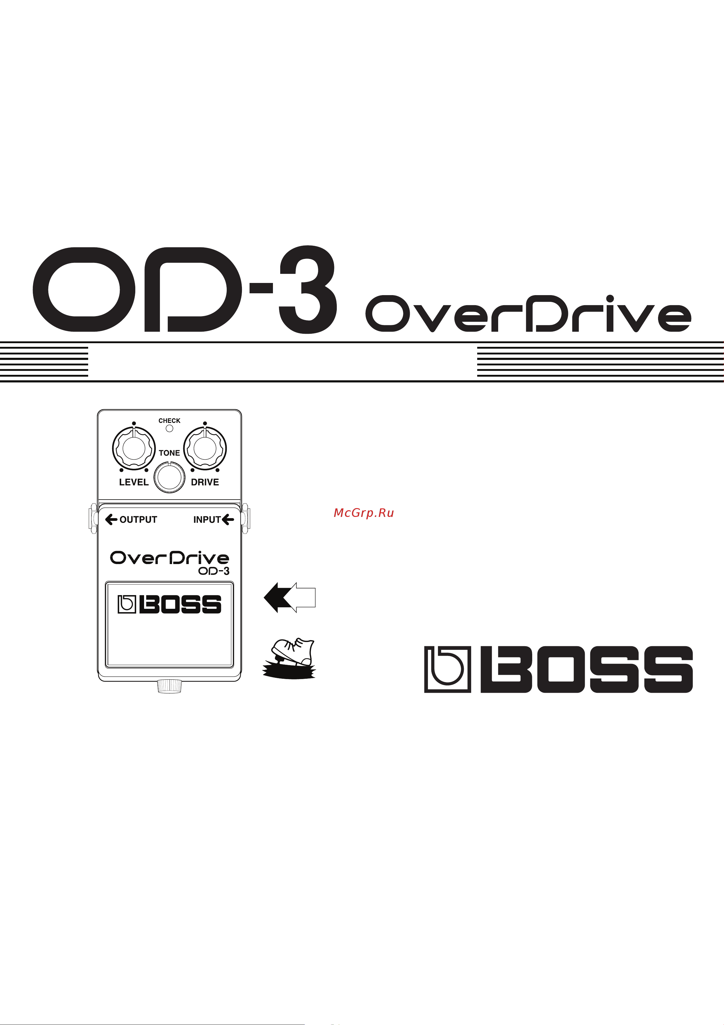 Boss OD-3 Руководство по эксплуатации онлайн