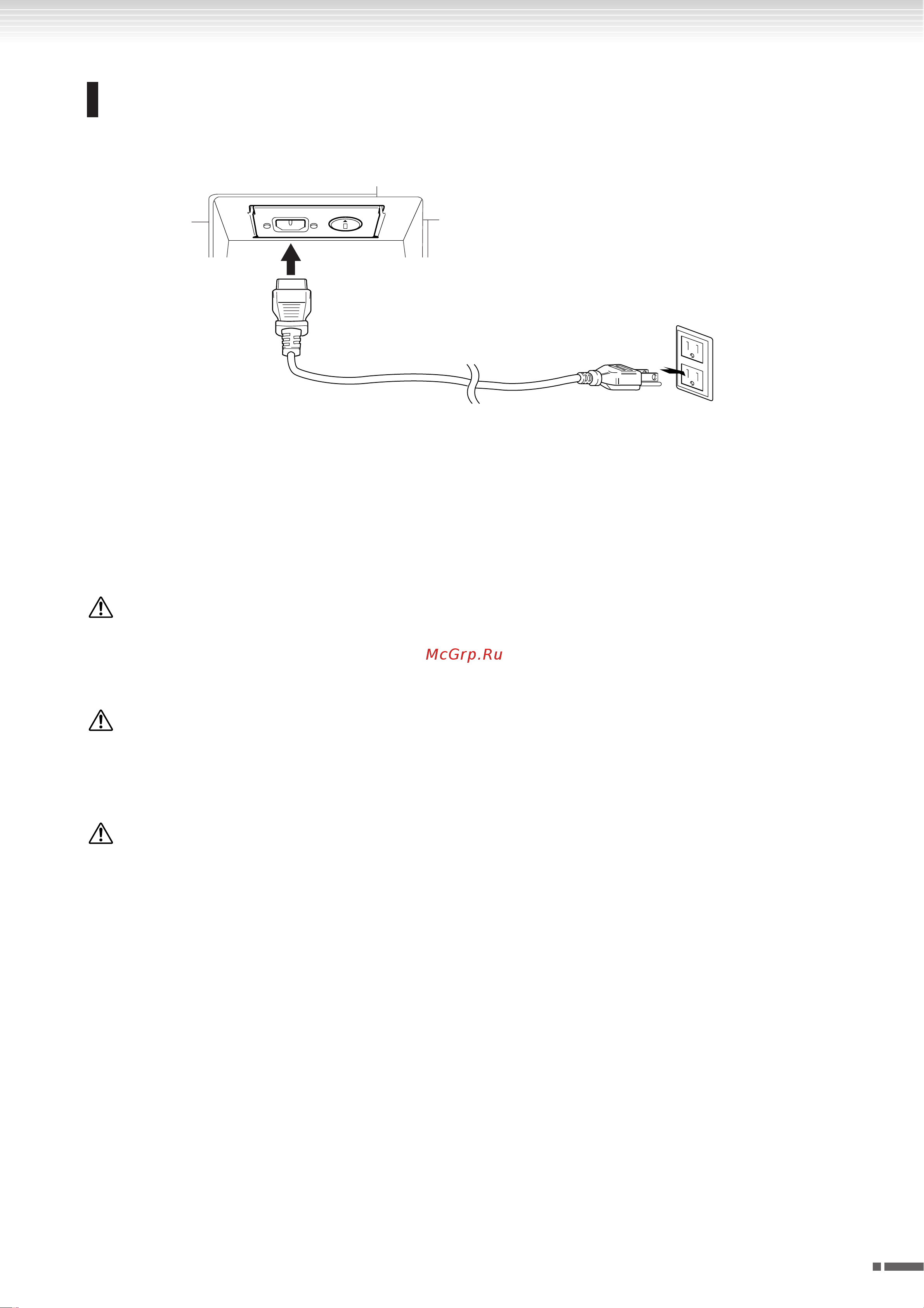 Yamaha Modus F11(with bench) [15/80] Подключение кабеля питания f11