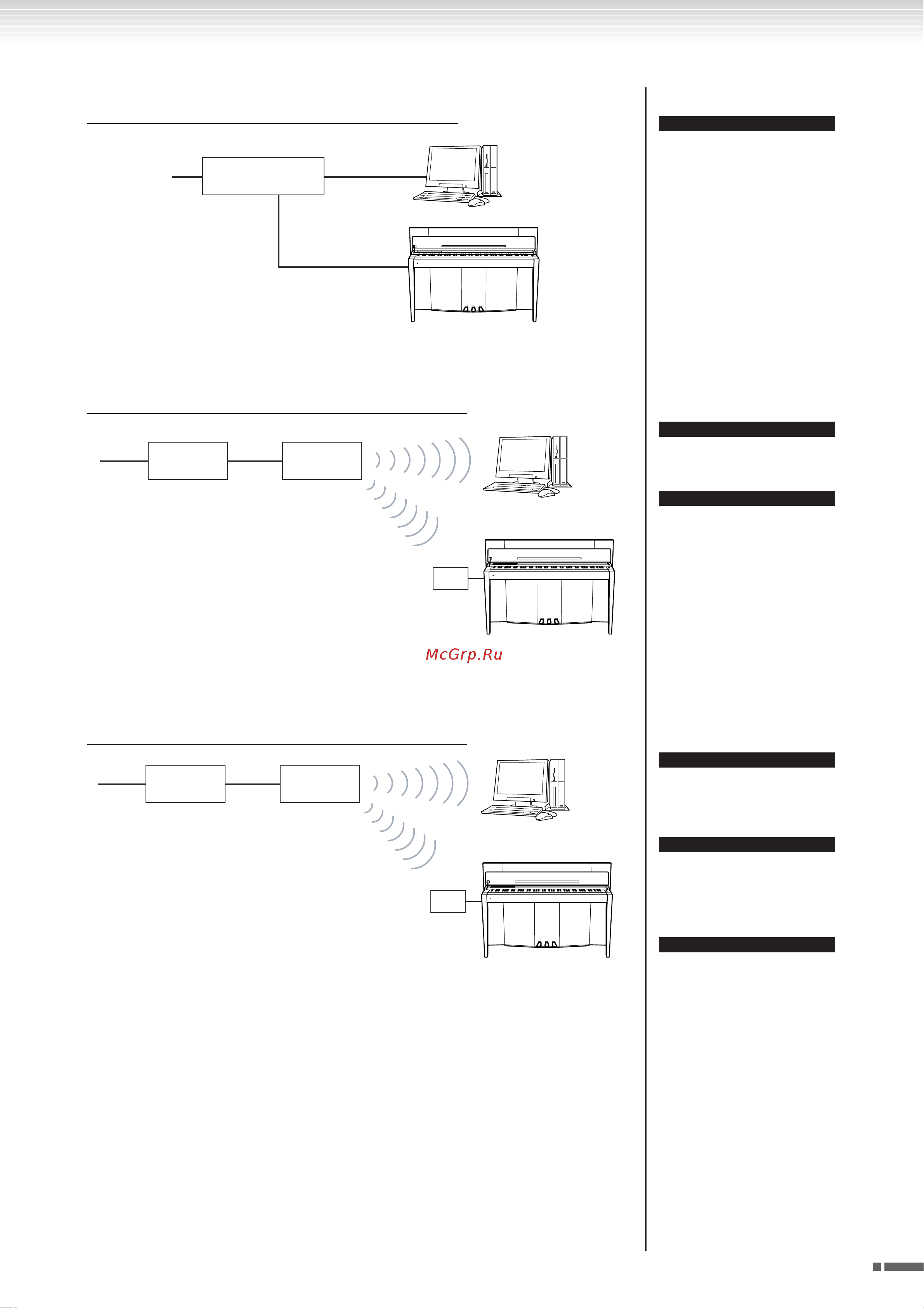 Yamaha Modus F11(with bench) [43/80] Ример подключения 2 подключение через кабель модем с маршрутизатором