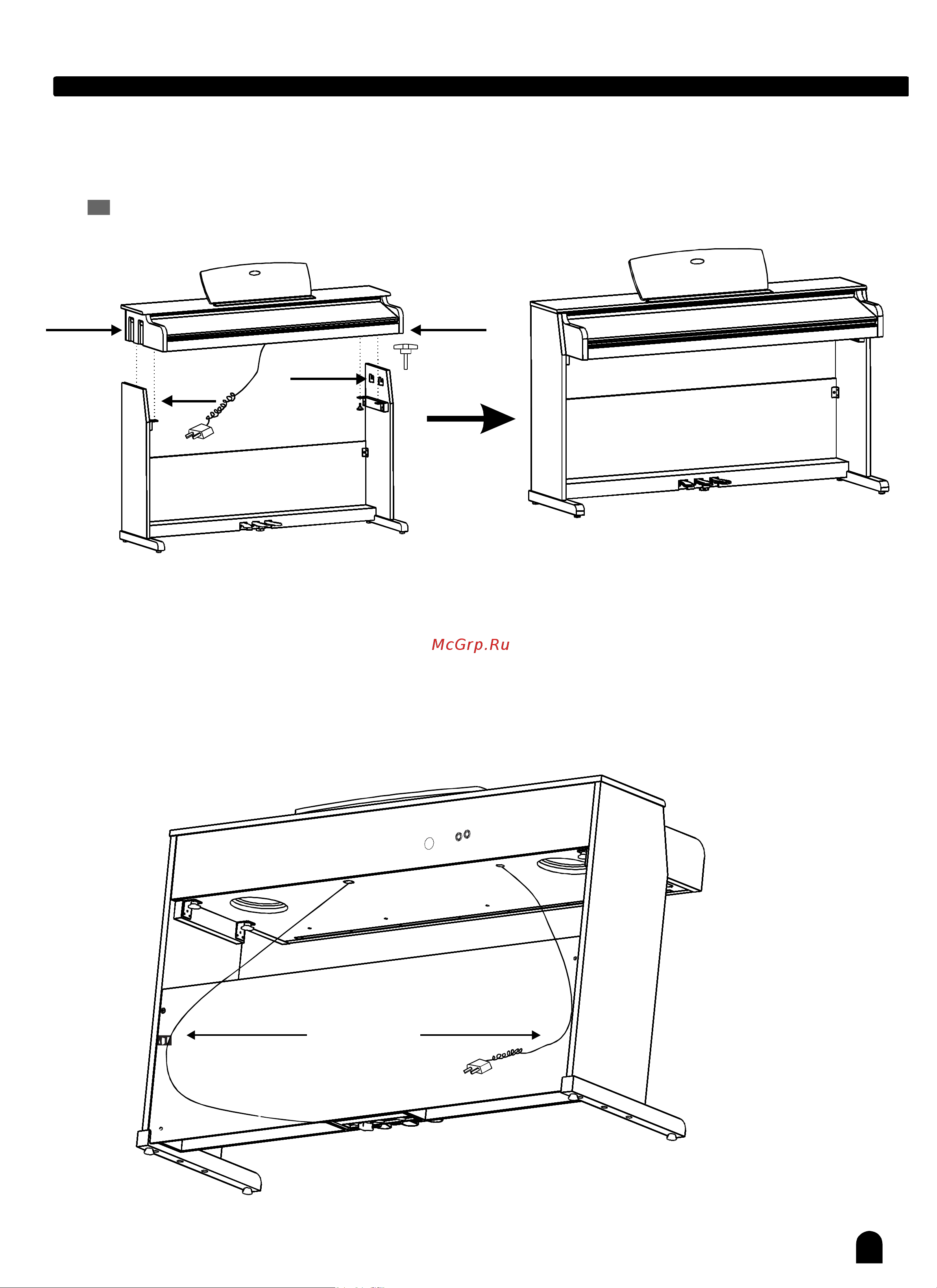 Medeli DP263 [8/36] Attach the piano cabinet