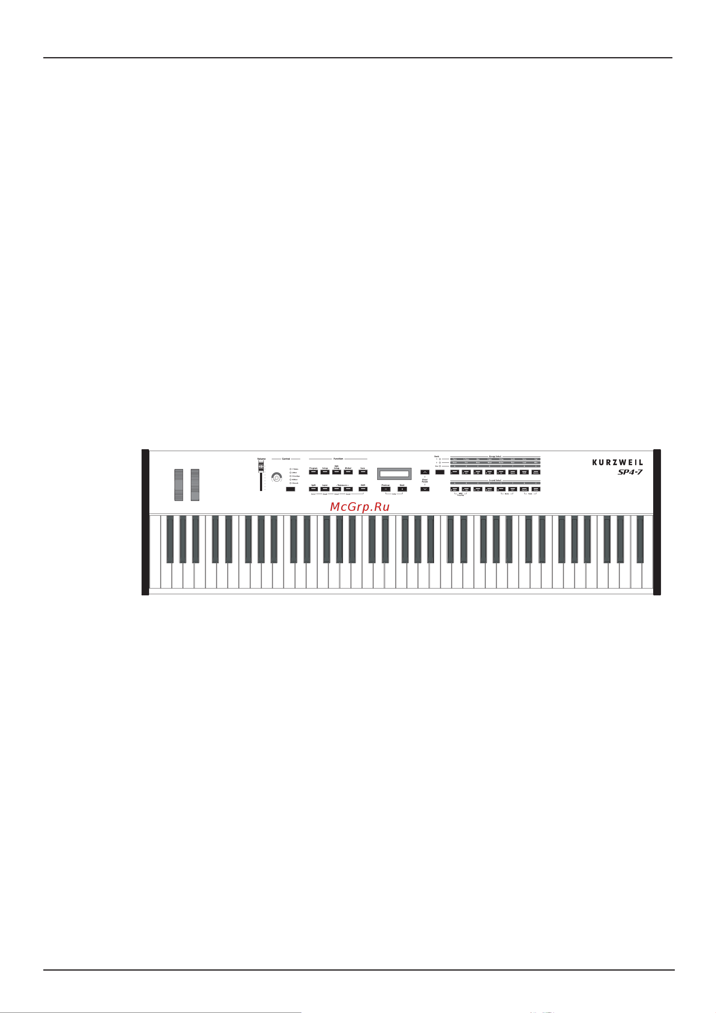 Kurzweil SP4-7 [11/118] Клавиатура и контроллеры
