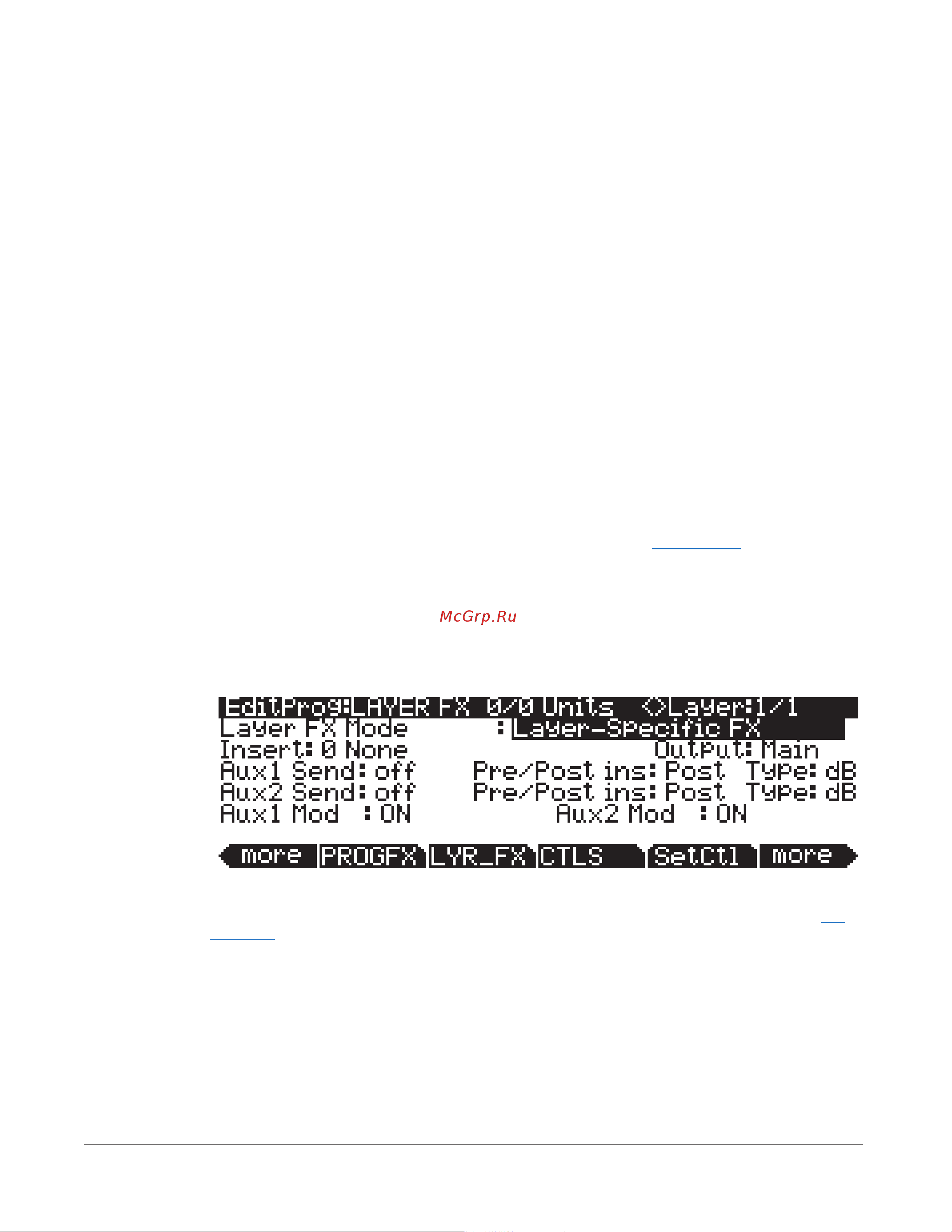 Kurzweil PC3A6 [104/423] The layer fx lyr_fx page