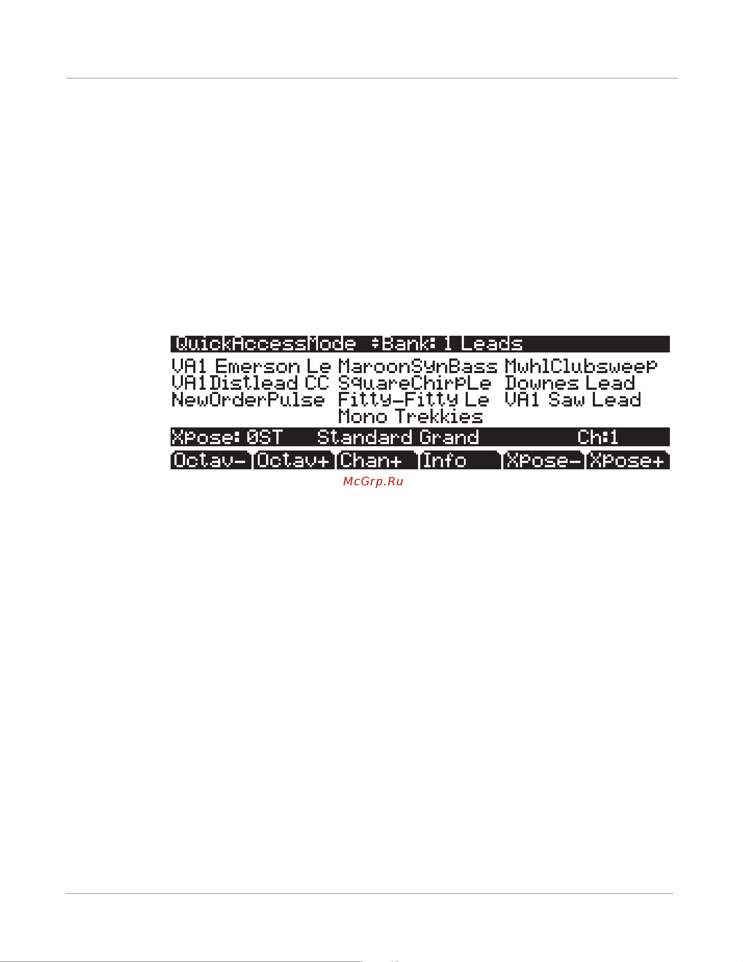 Kurzweil PC3A6 [197/423] Chapter 8 quick access mode
