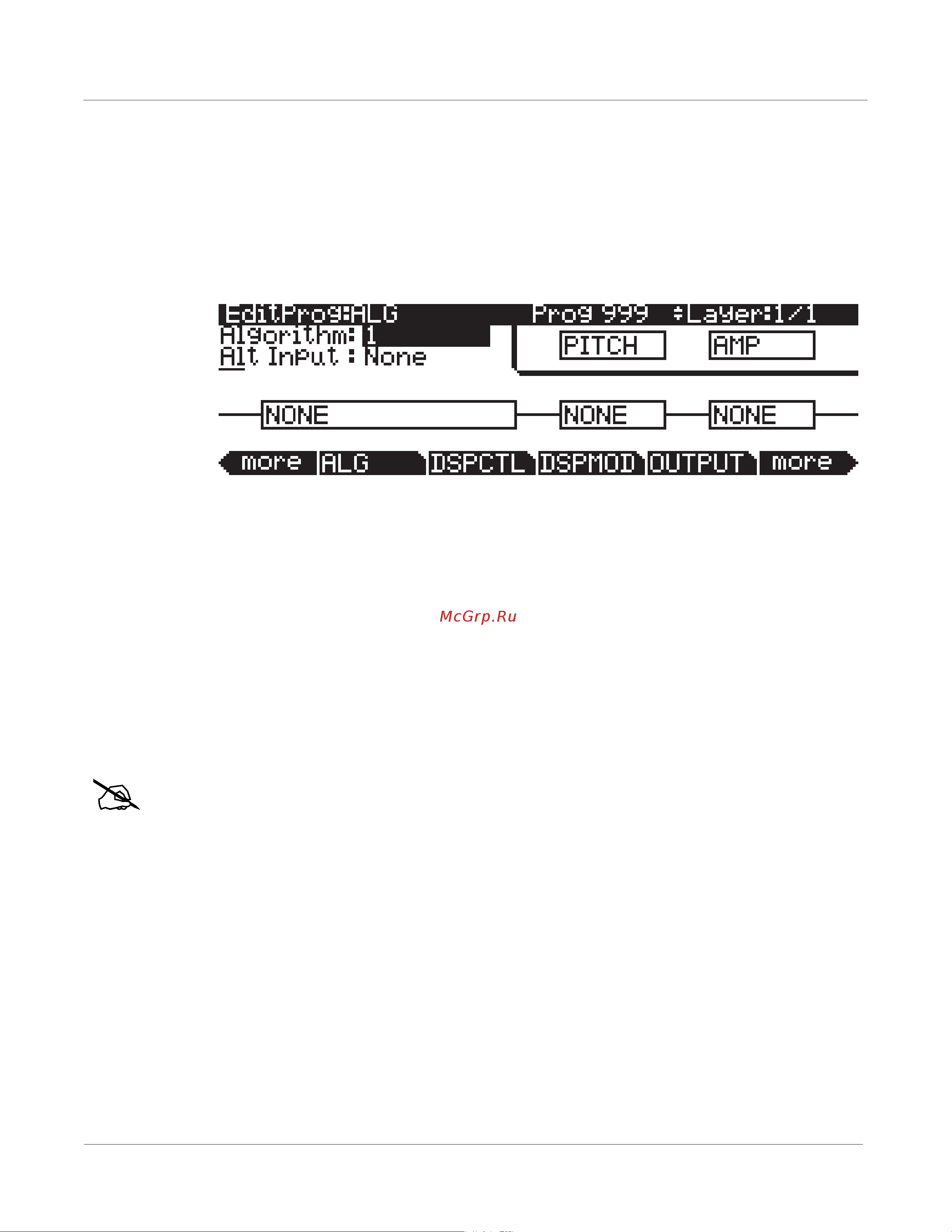 Kurzweil PC3A6 [77/423] The algorithm alg page