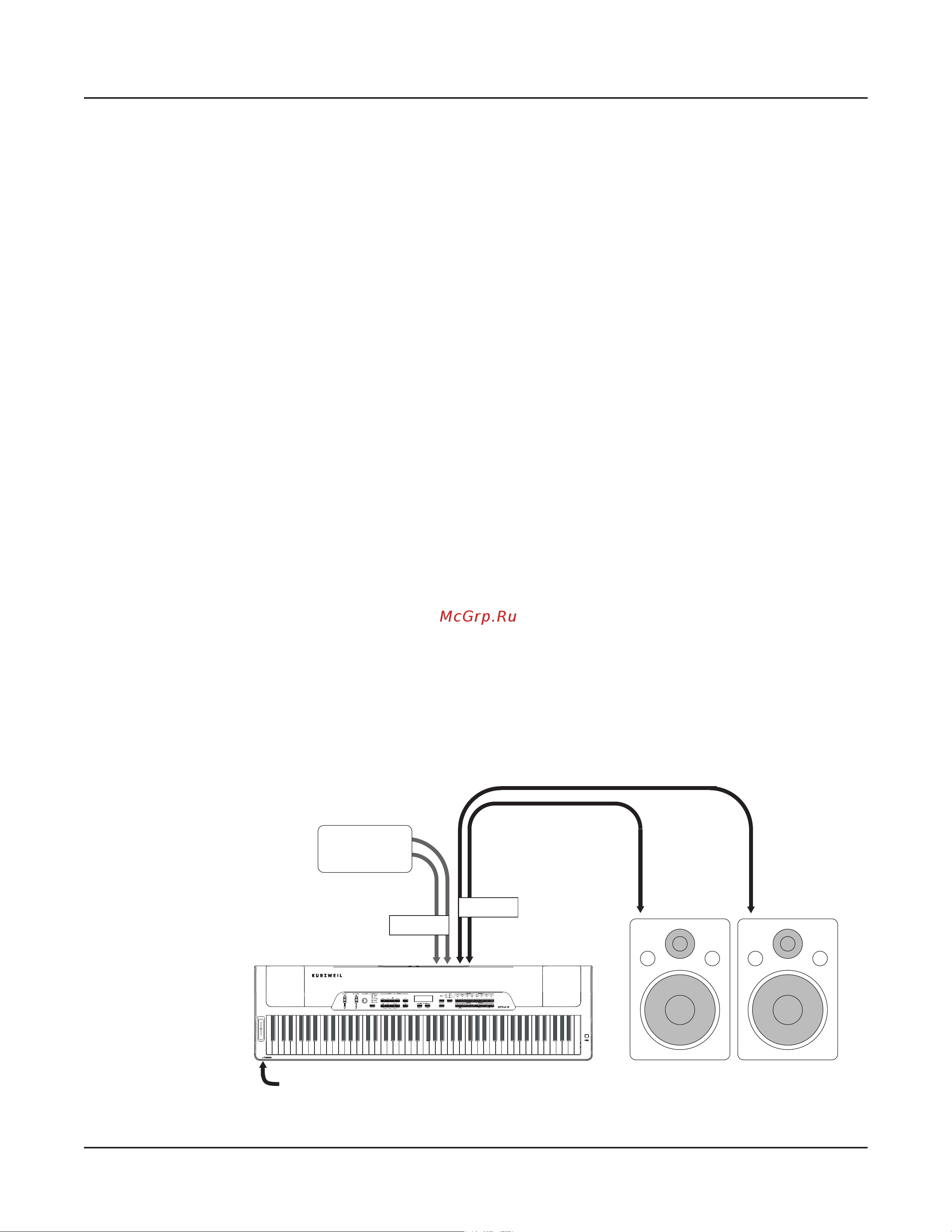 Kurzweil SPS4-8 [16/120] Connecting the power cable line cord