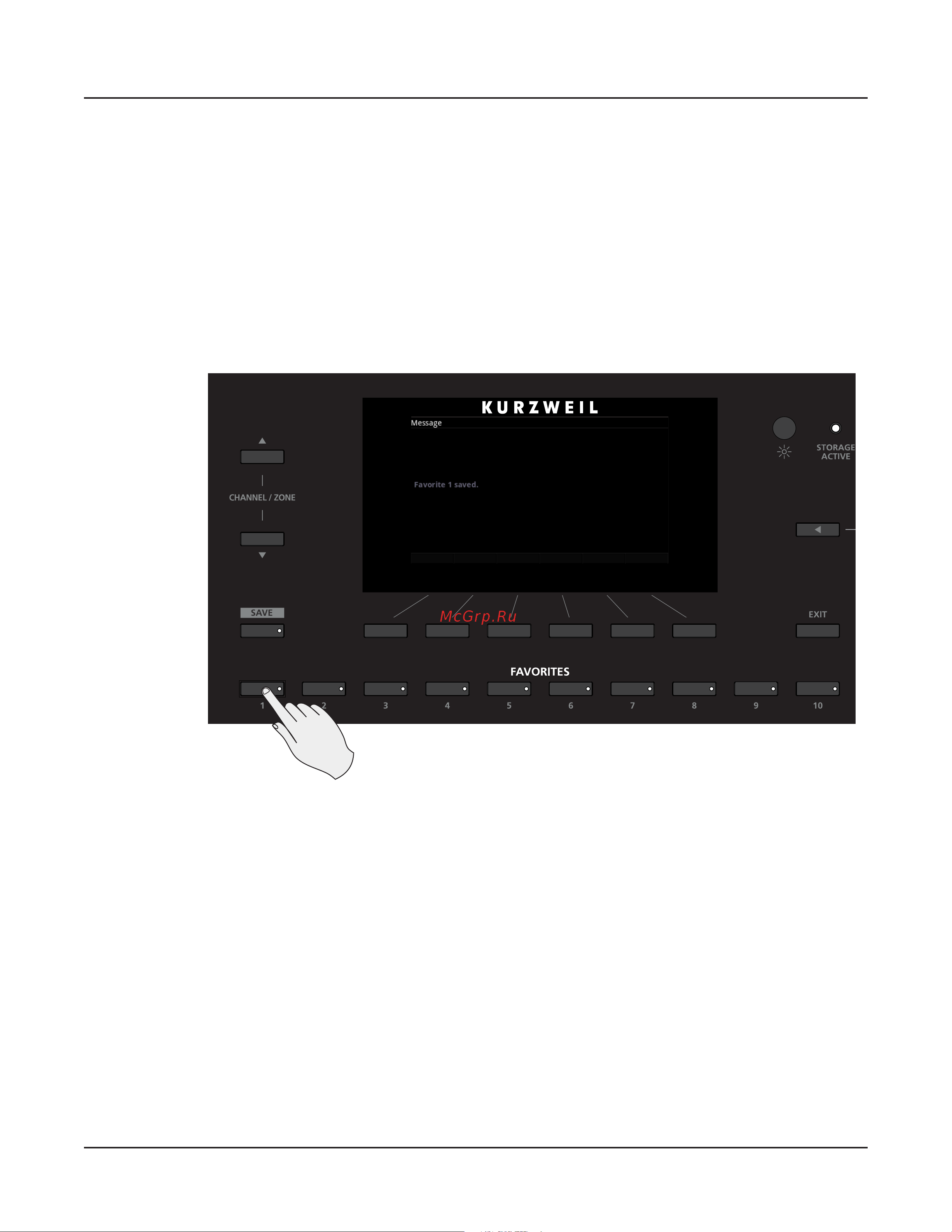 Kurzweil FORTE [107/244] Choosing favorites