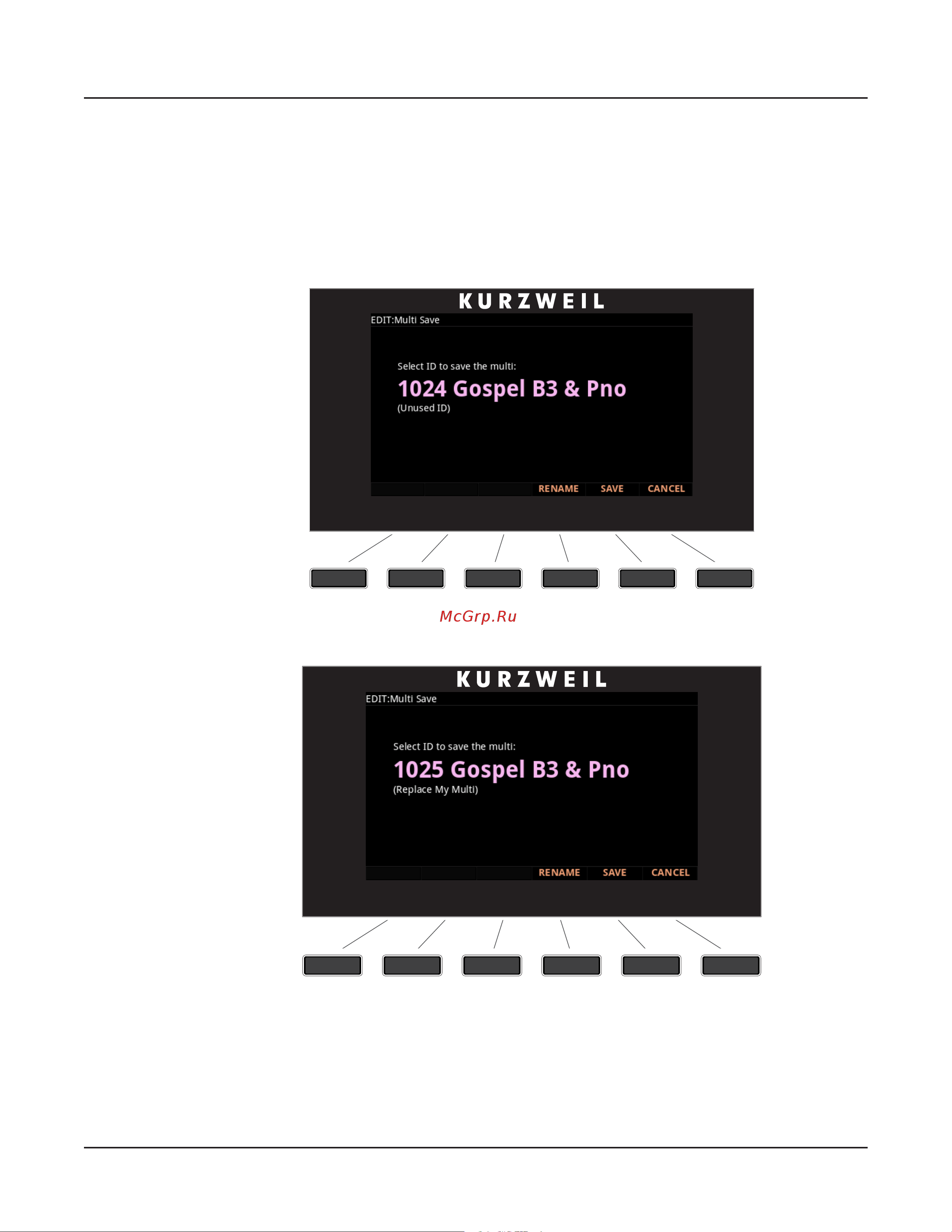 Kurzweil FORTE [118/244] Changing id numbers