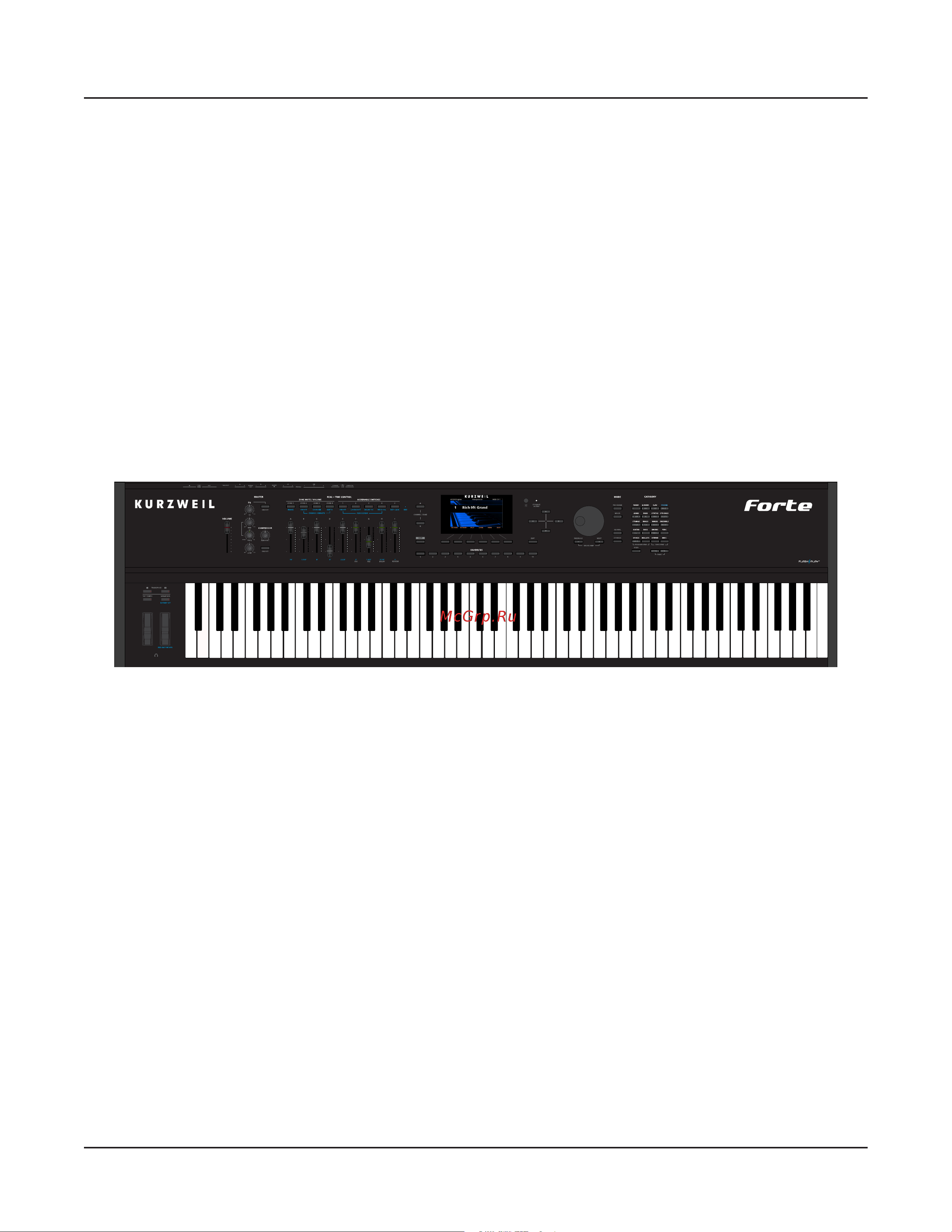 Kurzweil FORTE [16/244] Introducing the forte