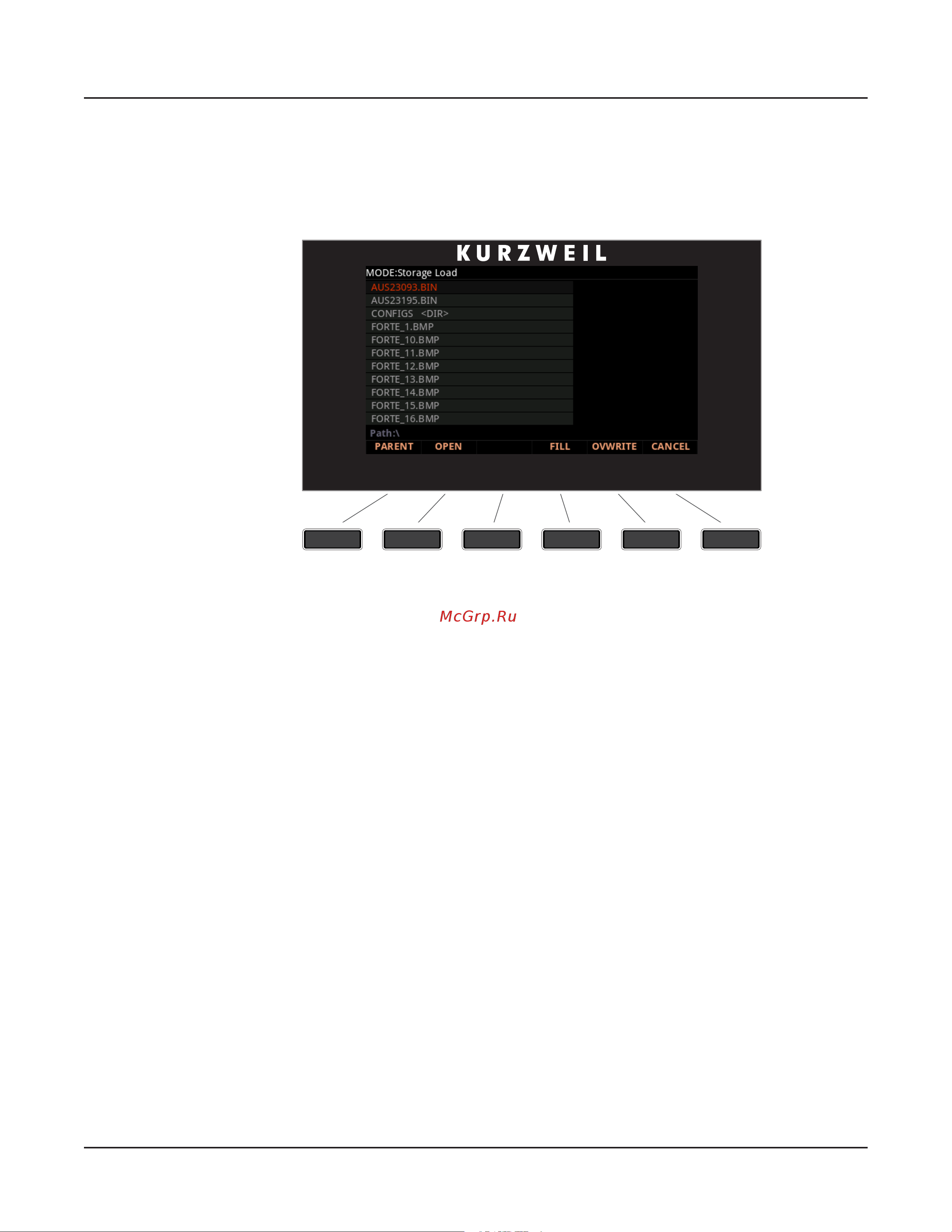 Kurzweil FORTE [182/244] Pressing load